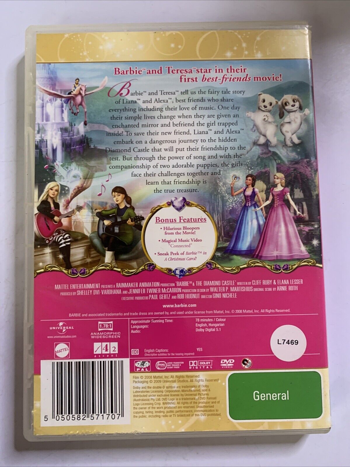 Barbie and the Diamond Castle (DVD, 2008) Region 4