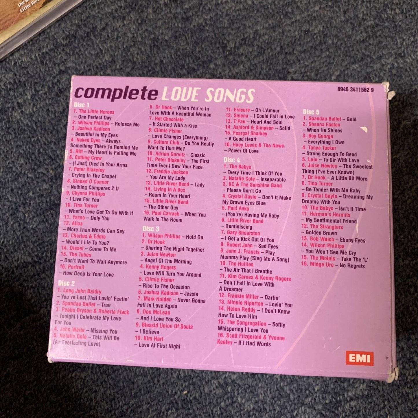 Complete Love Songs Box Set (CD, 2006, 5-Disc Set) EMI Music
