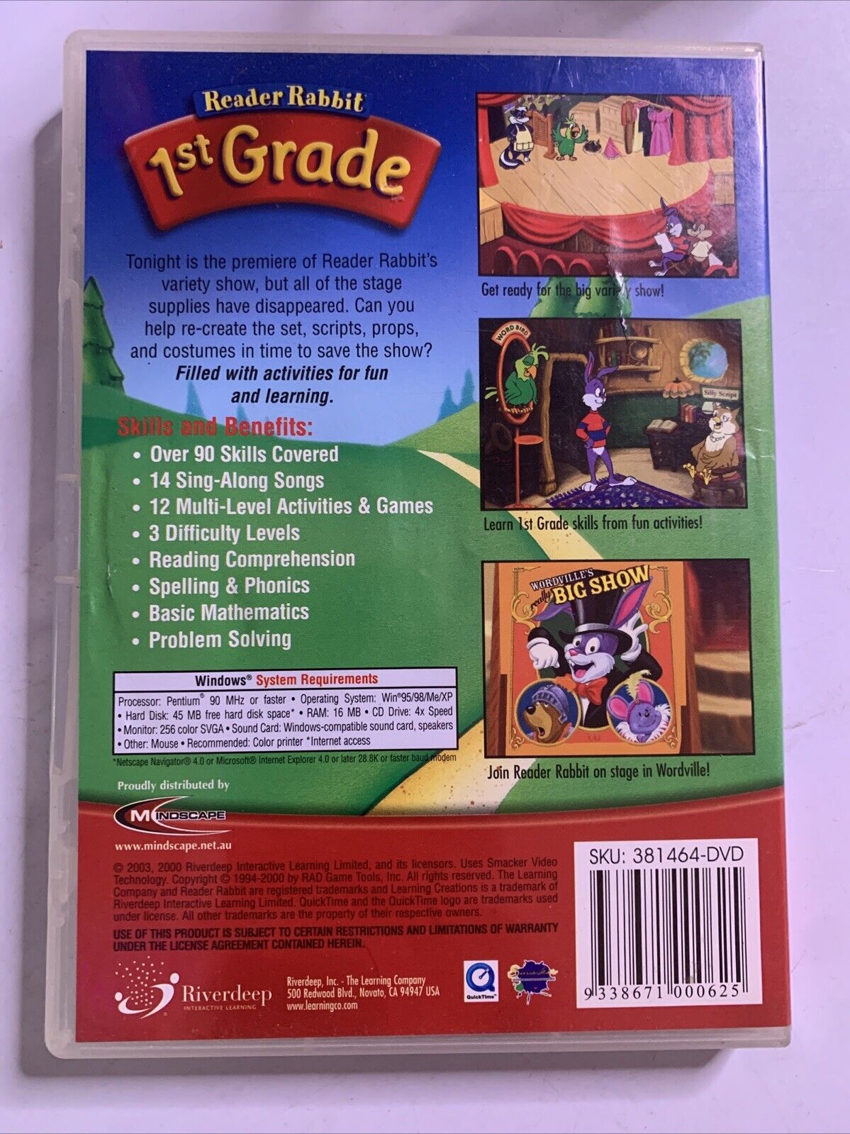 Reader Rabbit 1st Grade Classic Version PC Windows Early Learning Educational