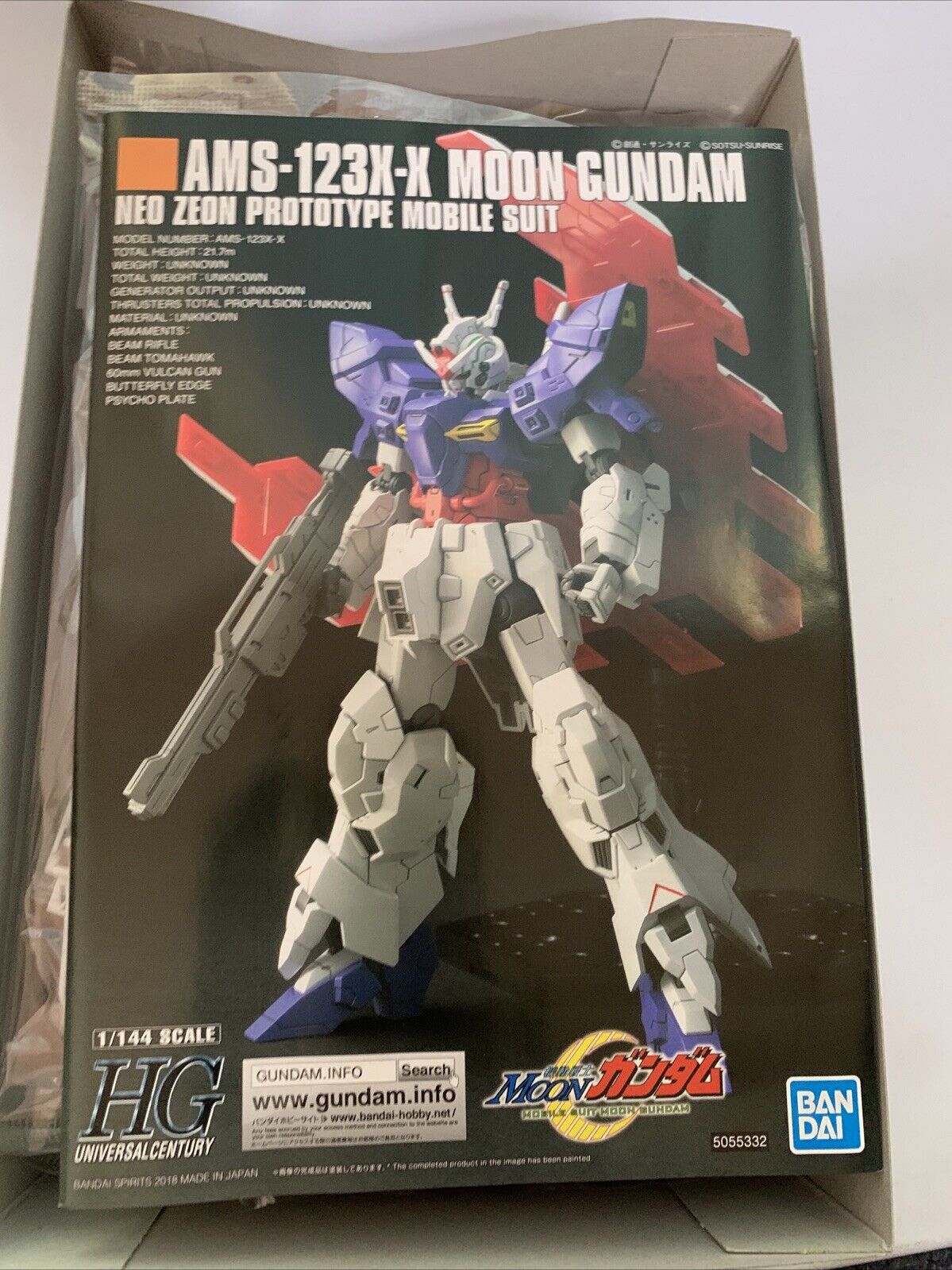 Bandai Gundam HGUC 1/144 AMS-123X-X Moon Gundam 215 Model Kit 2018 NEW