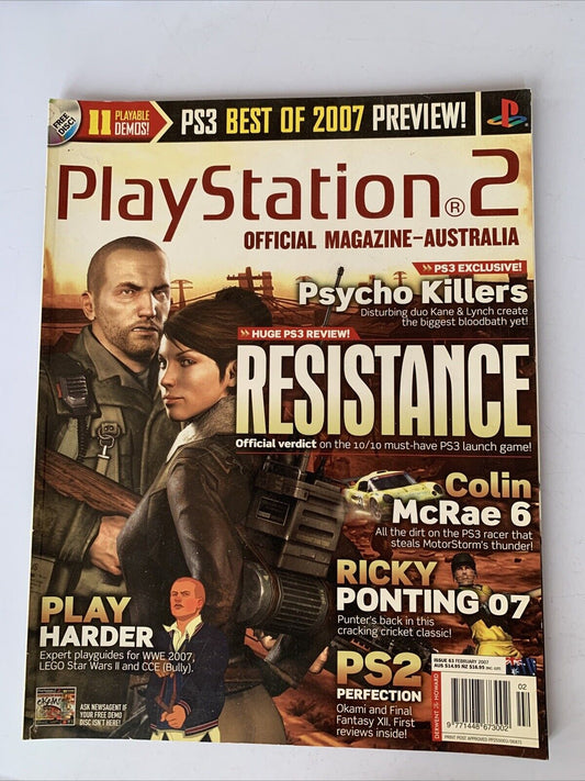 PlayStation 2 Official Magazine Feb 2007 Aus Resistance Okami Final Fantasy XII