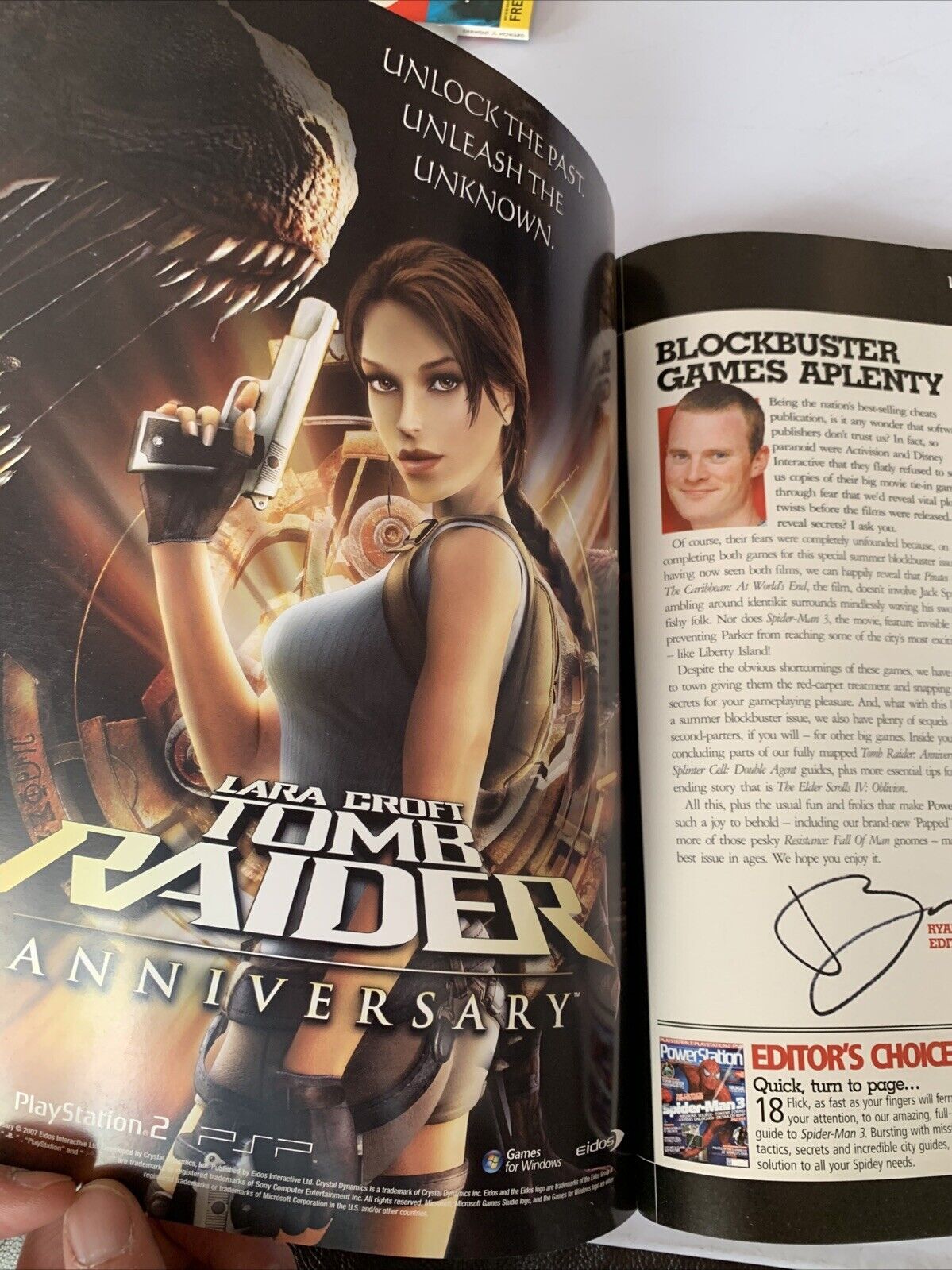Power Station Magazine Issue 141 2007 Spider-Man 3 Tomb Raider Anniversary Ratch