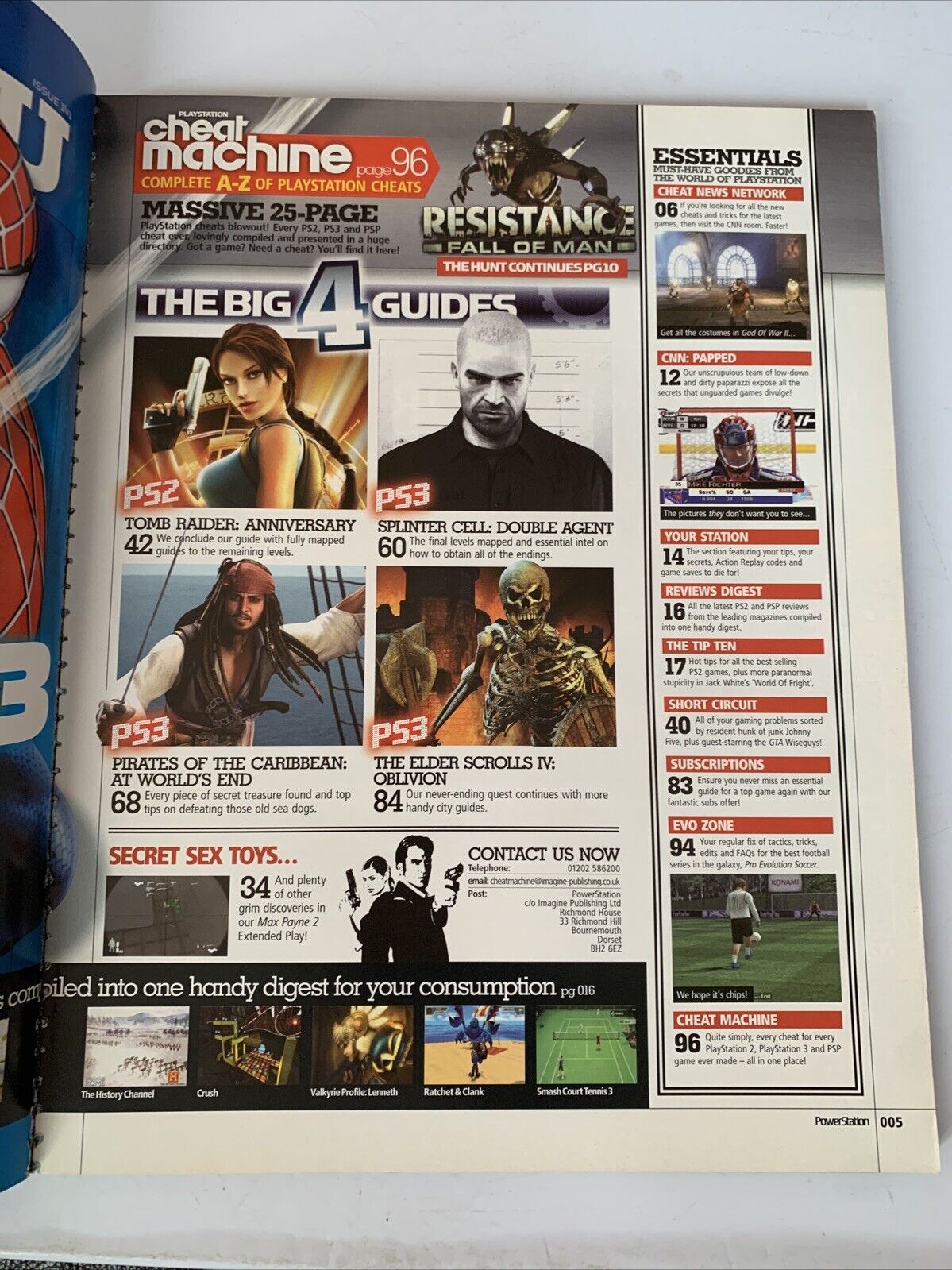 Power Station Magazine Issue 141 2007 Spider-Man 3 Tomb Raider Anniversary Ratch