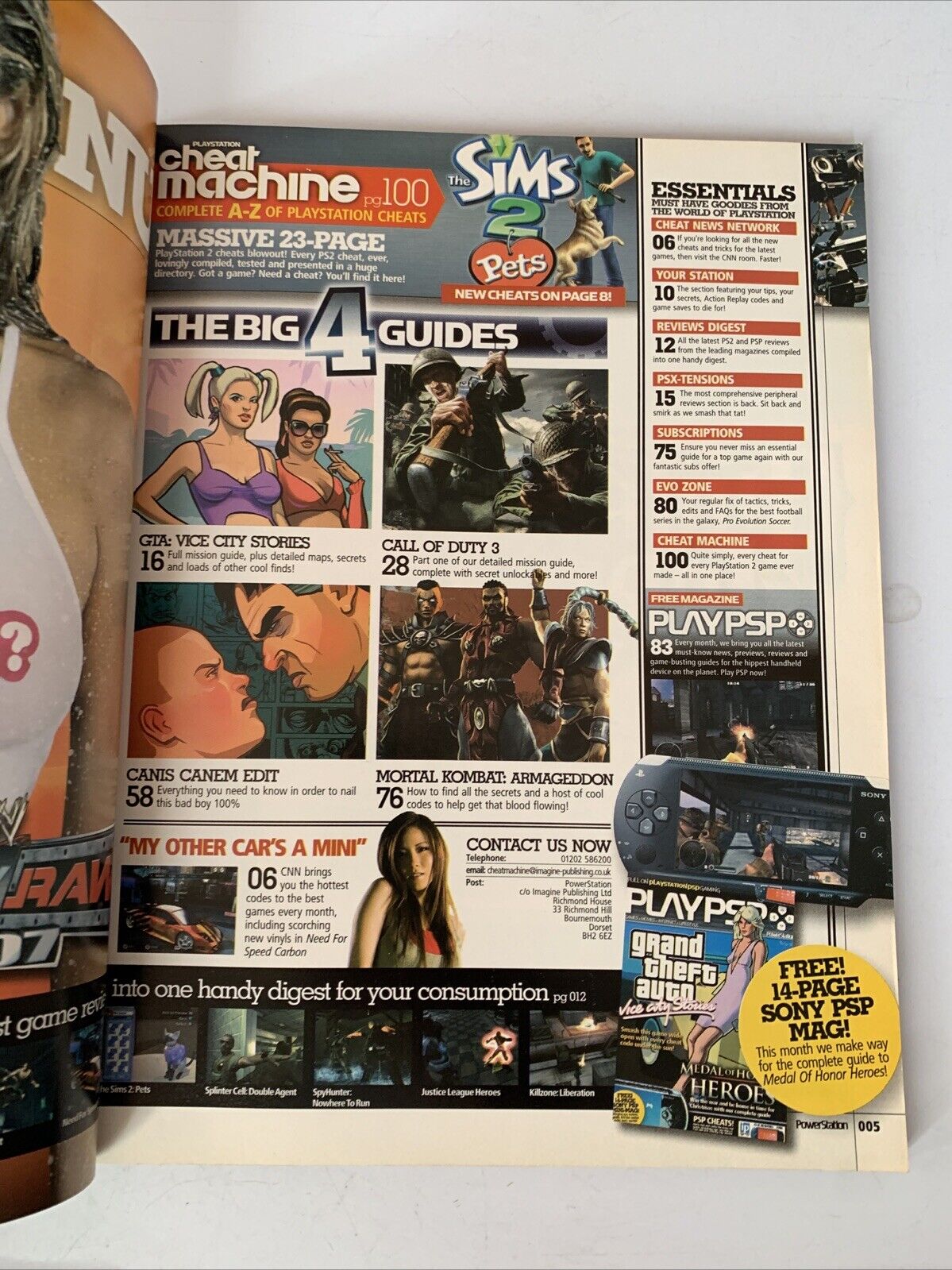 Power Station Magazine Issue 134 2007 Call of Duty 3 GTA Vice City Bully