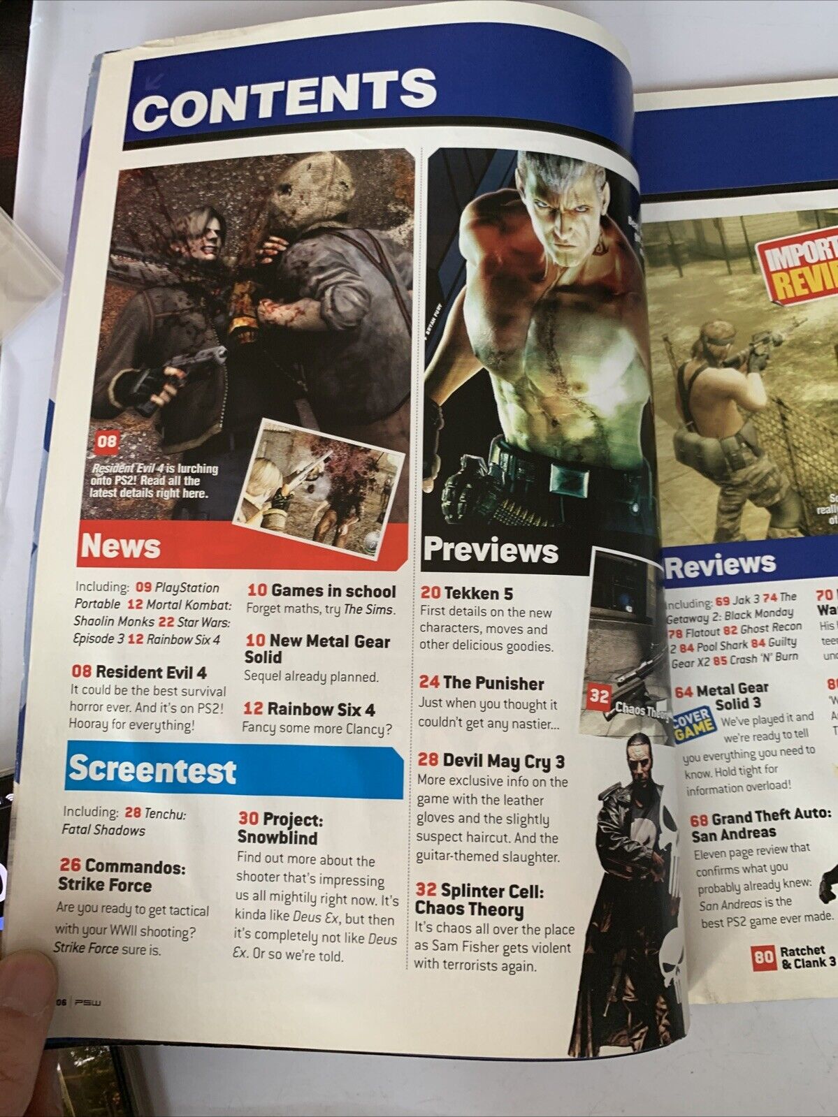 PlayStation 2 PSW Magazine Issue 27 2004 Metal Gear Solid 3 Splinter Cell