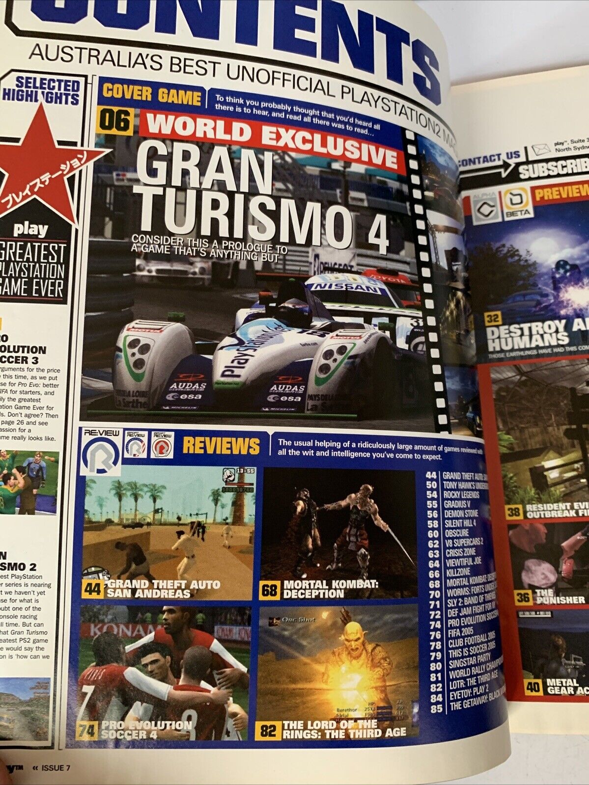 Play TM PlayStation 2 Magazine Issue 7 2004 Gran Turismo 4 GTA San Andreas
