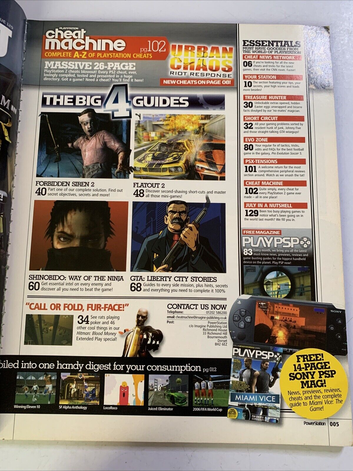 Power Station PlayStation Magazine Issue 129 2006 Grand Theft Autio Liberty