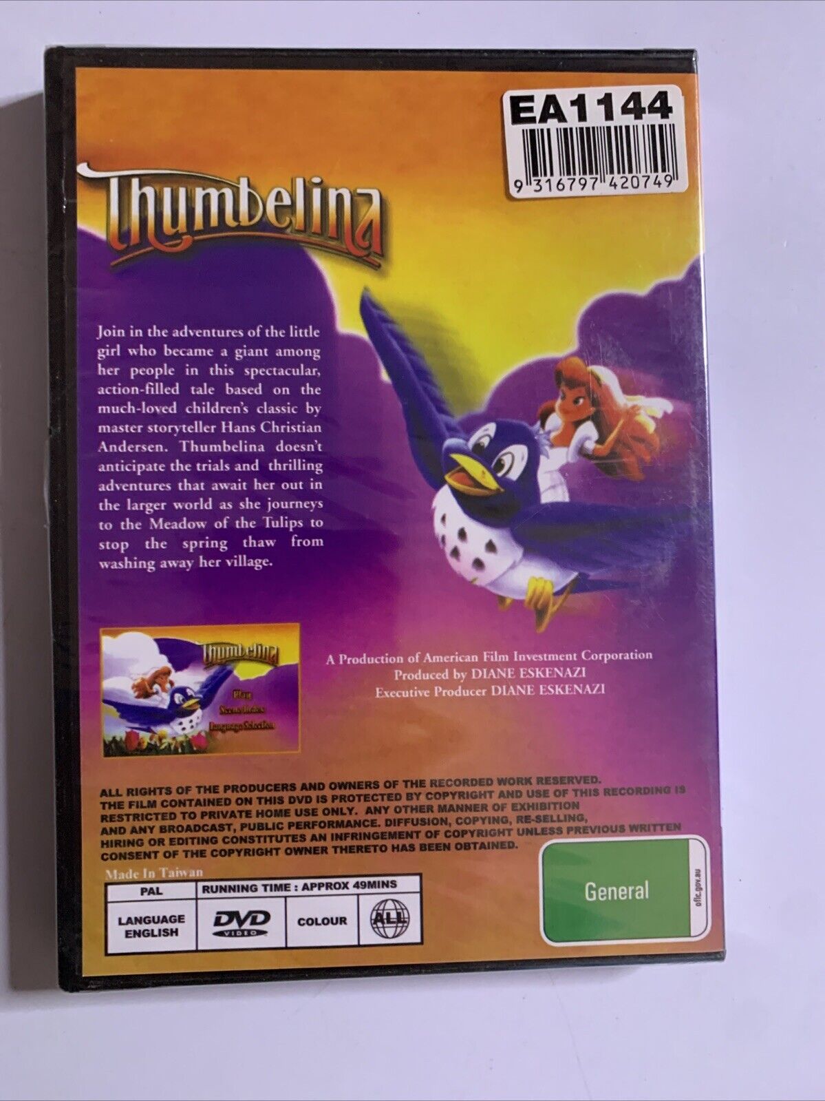 Thumbelina (DVD, 1992) All Regions  NEW
