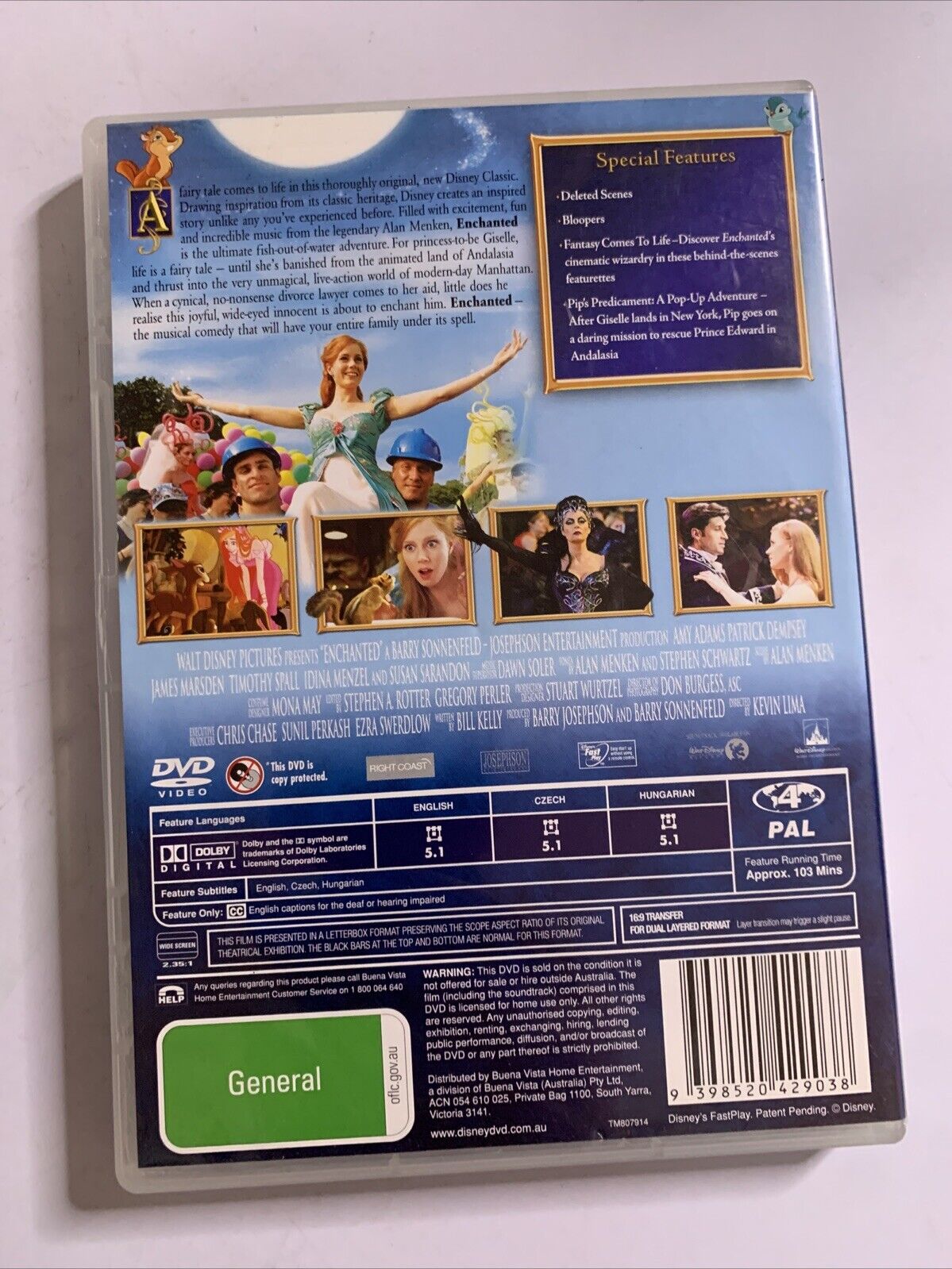 Enchanted (DVD, 2007) Amy Adams, Susan Sarandon Disney Film Region 4