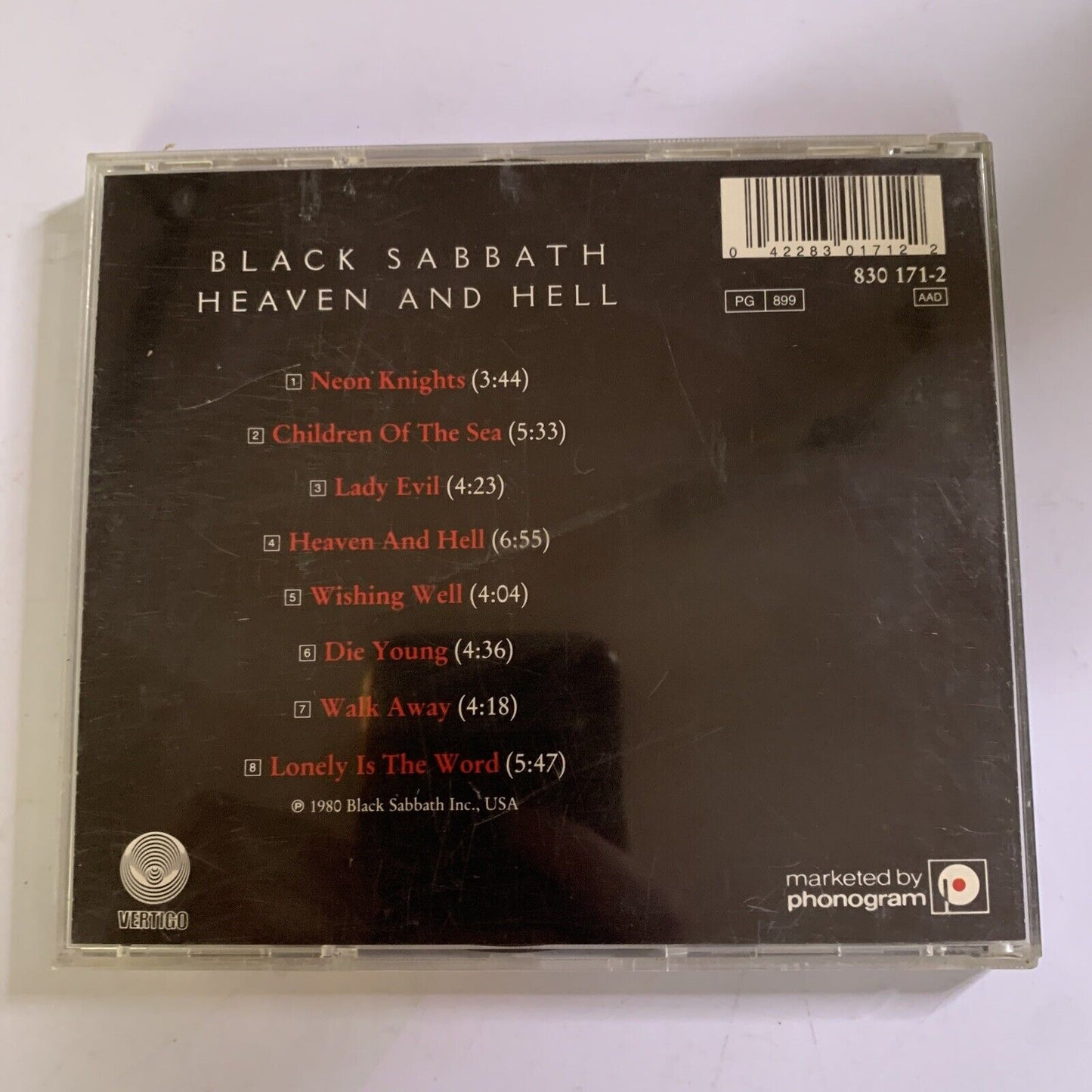 Black Sabbath – Heaven And Hell (CD, 1986) Album Germany Release Vertigo