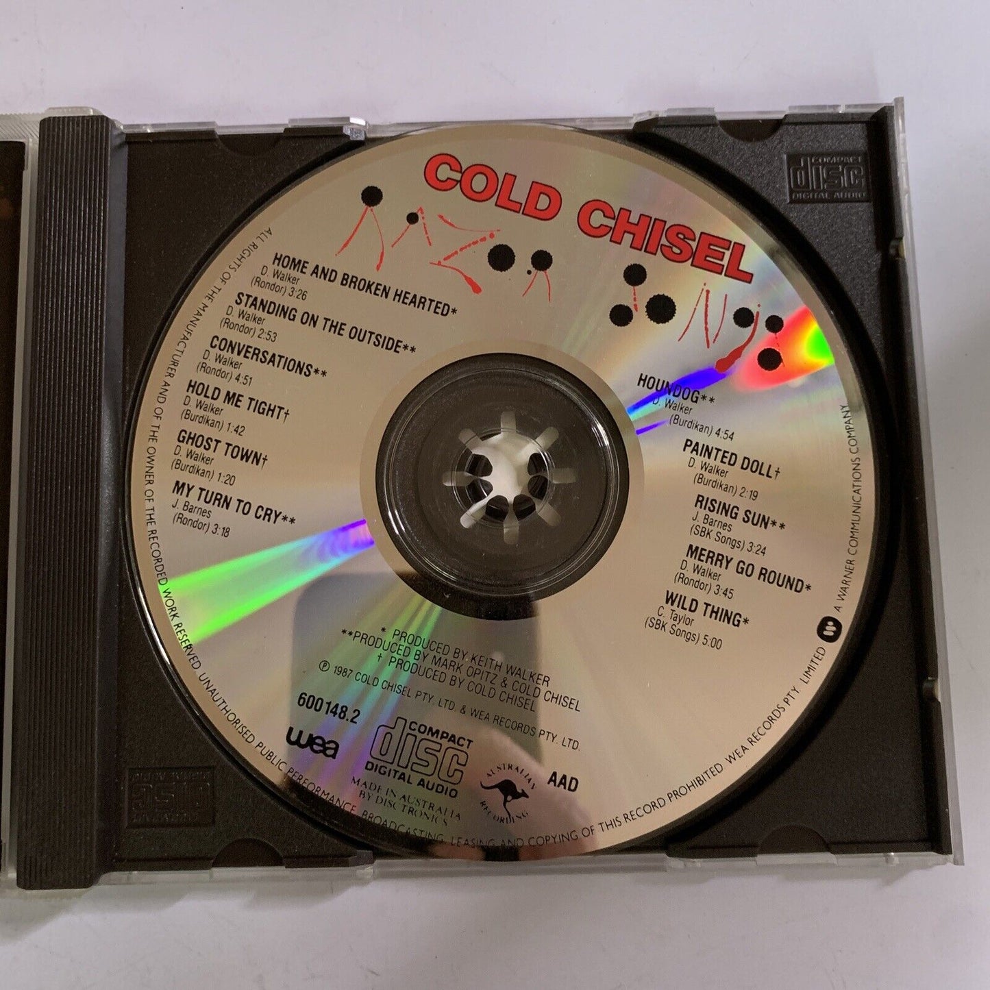 Cold Chisel – Razor Songs (CD, 1987) WEA Records 600148-2