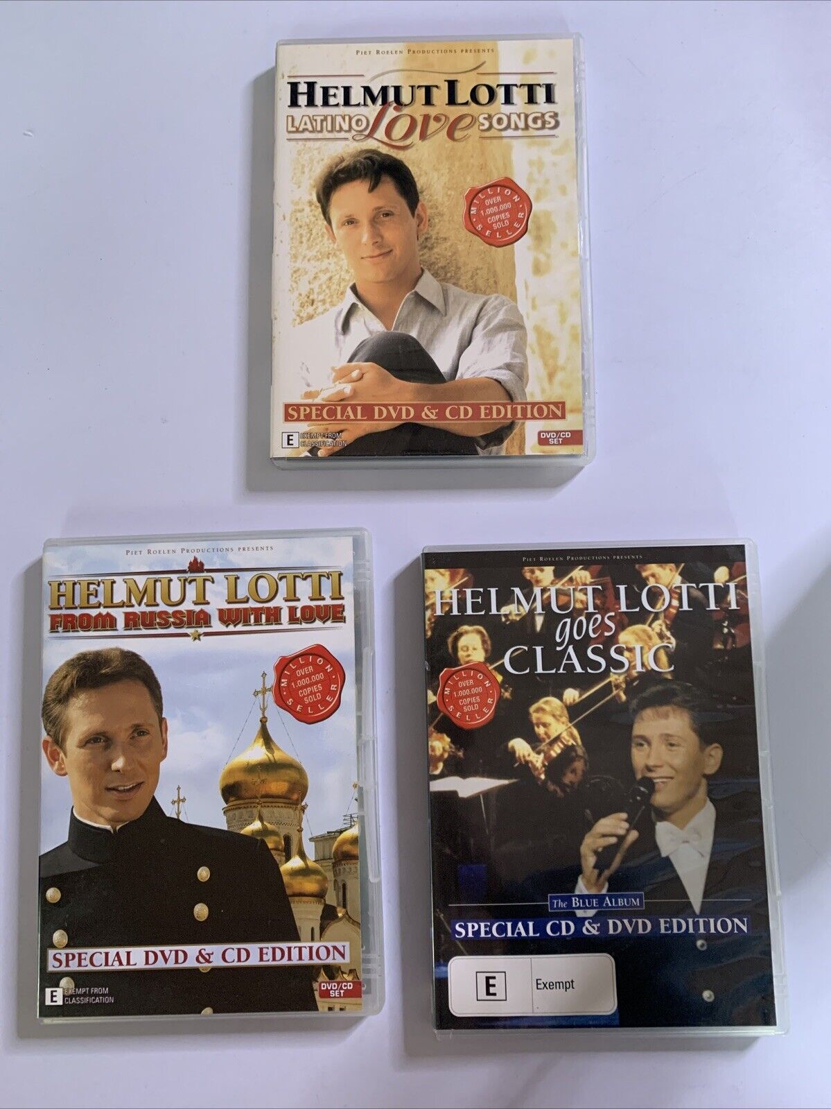 3x Helmut Lotti (DVD + Music CD, 6-Discs)  All Regions