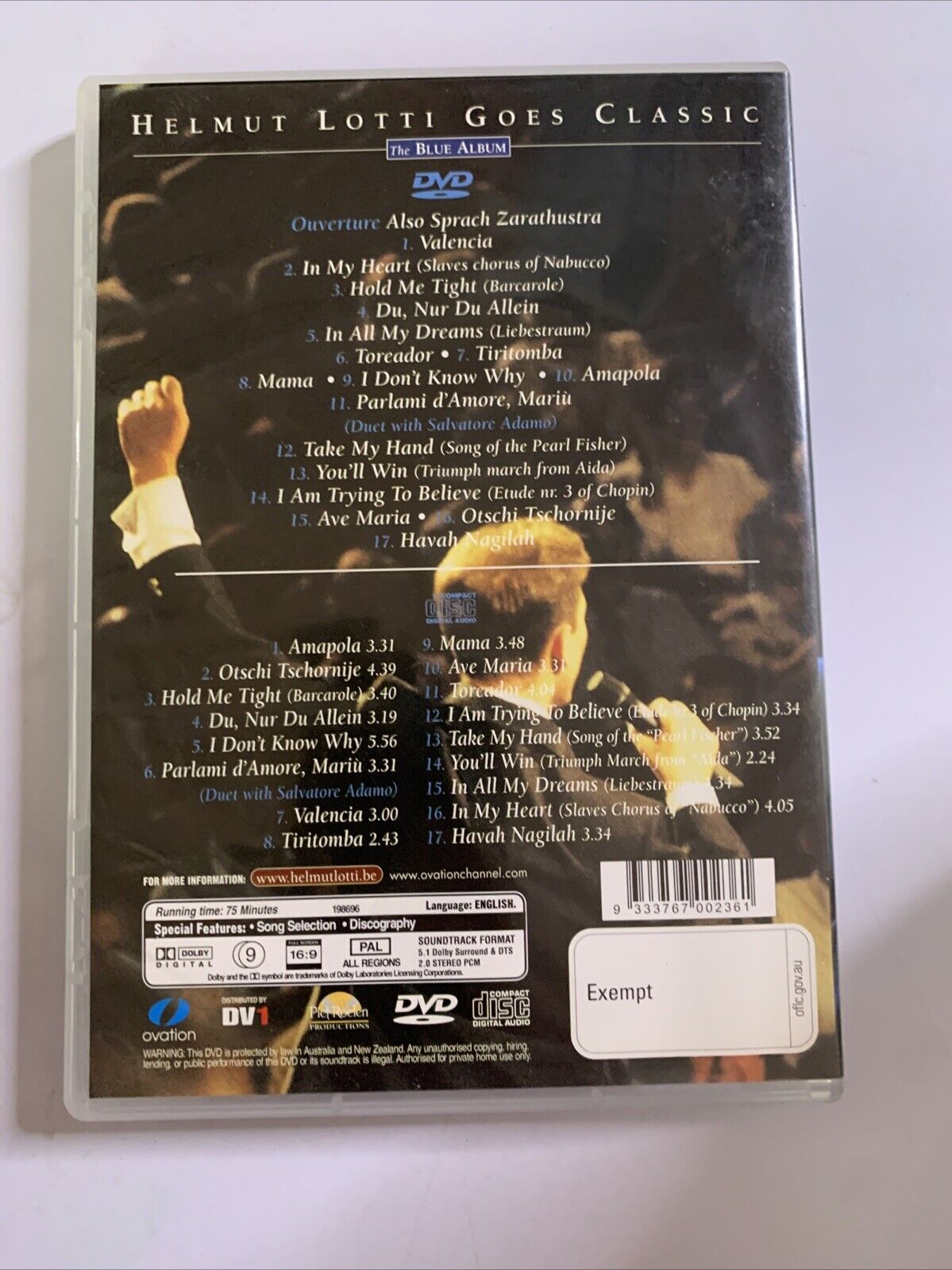 3x Helmut Lotti (DVD + Music CD, 6-Discs)  All Regions