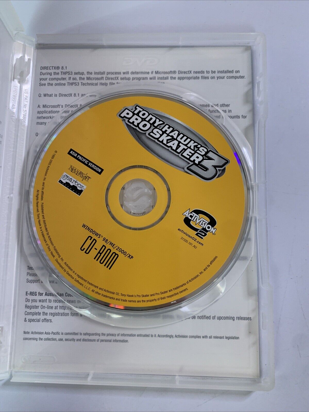 Tony Hawks Pro Skater 3 PC Windows CD-ROM Activision Game