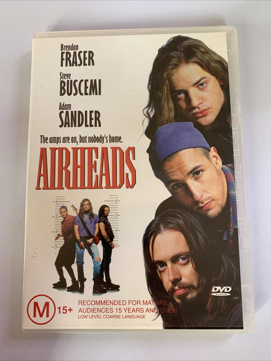 AirHeads (DVD, 1994) Brendan Fraser, Adam Sandler, Steve Buscemi Region 4  NEW