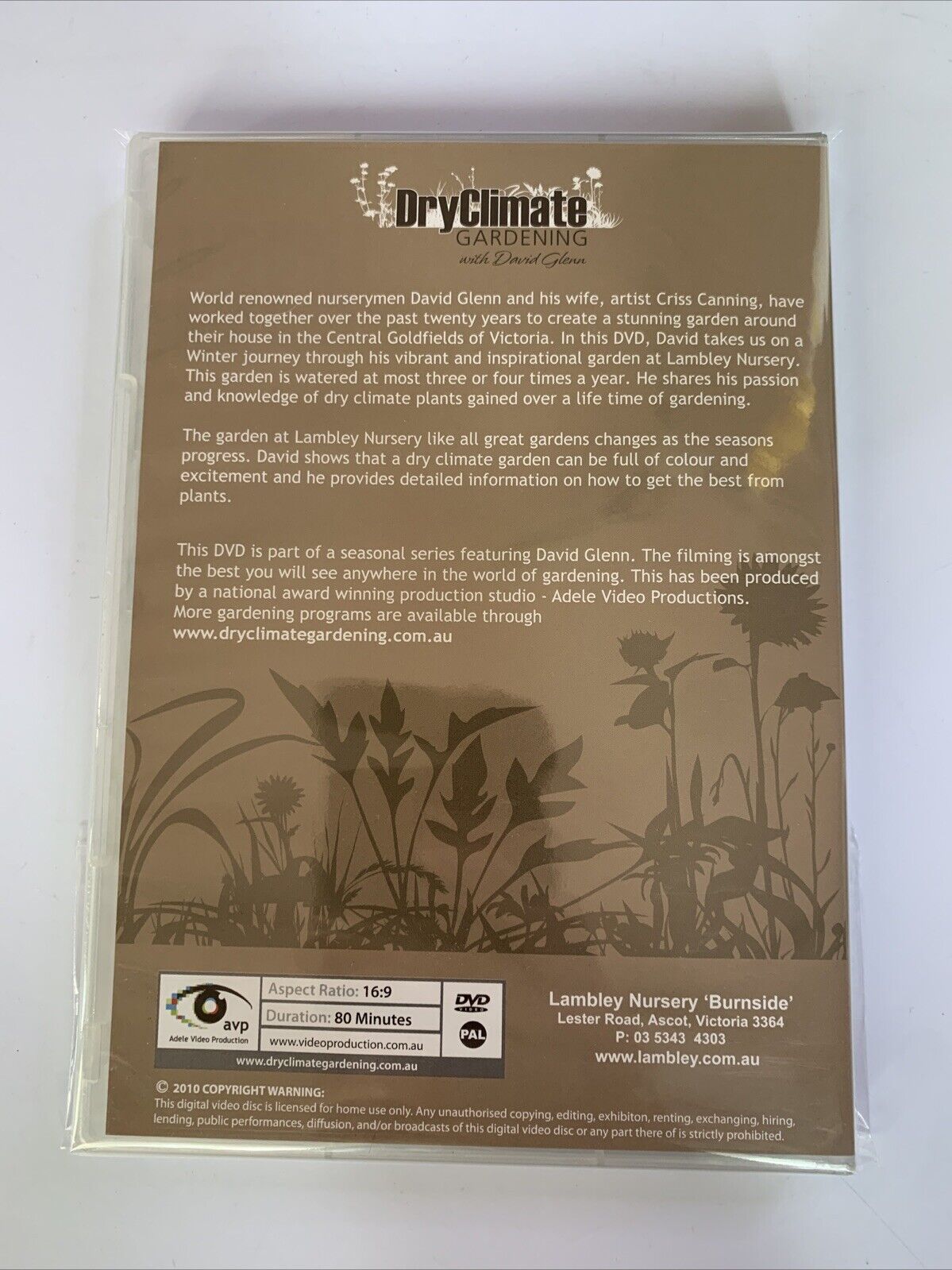 Dry Climate Gardening With David Glen (DVD) All Regions  NEW