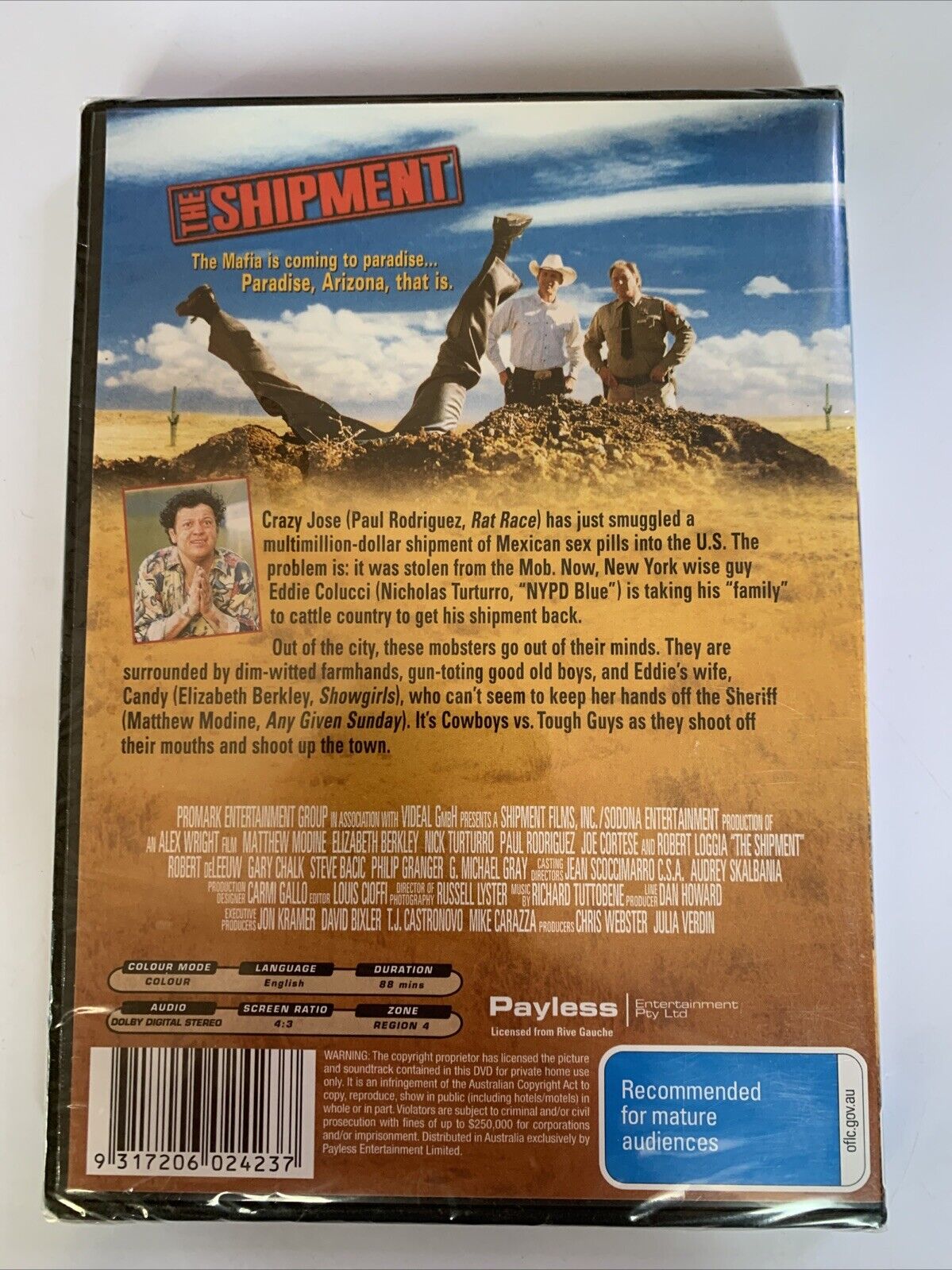 The Shipment (2001) Matthew Modine, Elizabeth Berkley  Region 4 DVD NEW Sealed