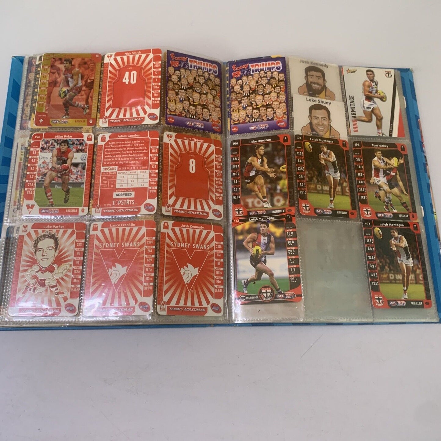 AFL Team 2015 Official Game Card Album with Cards