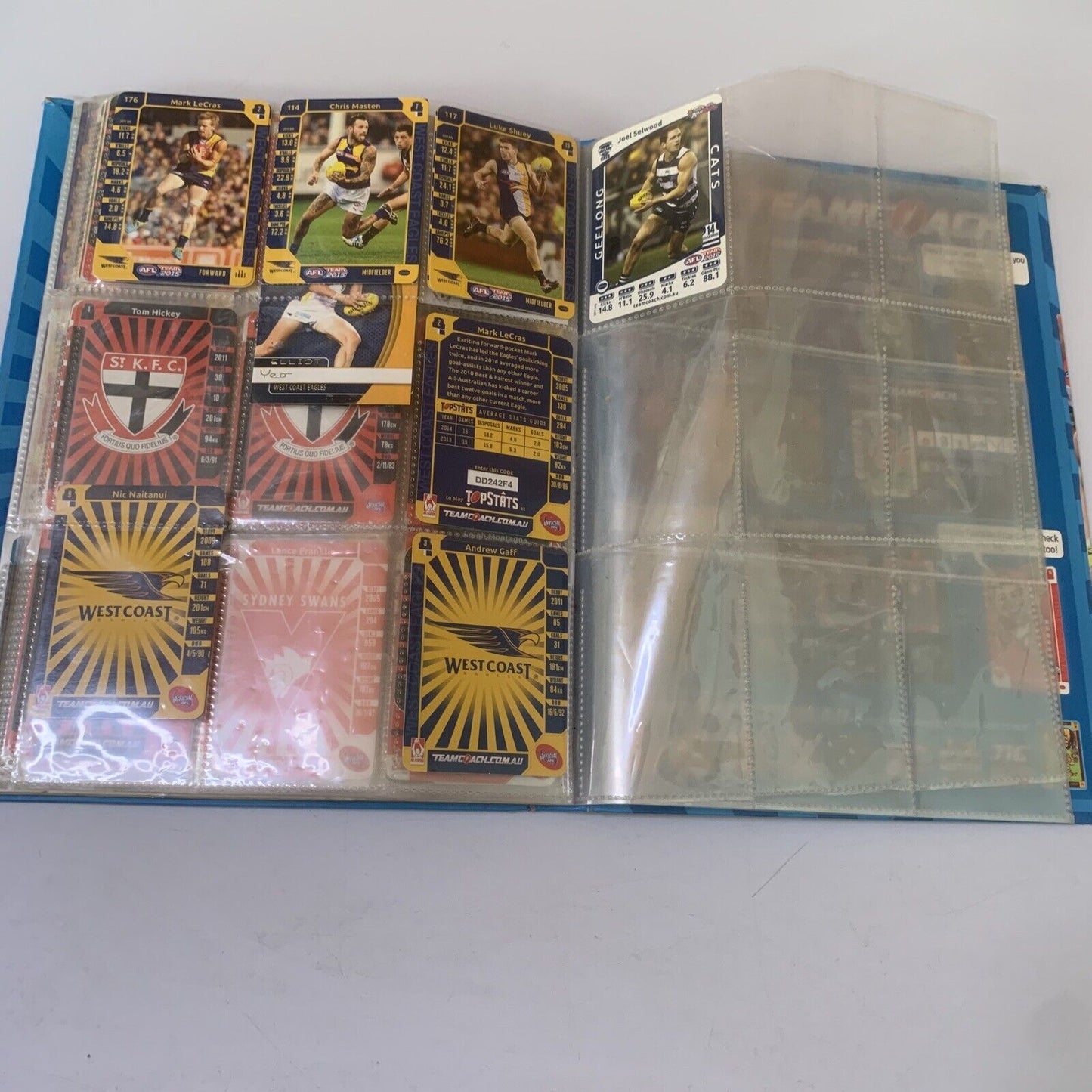 AFL Team 2015 Official Game Card Album with Cards