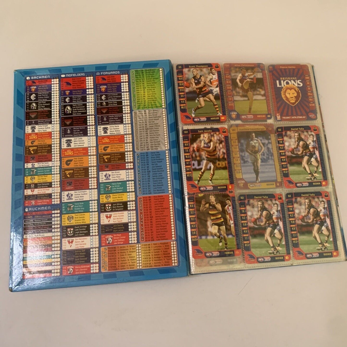 AFL Team 2015 Official Game Card Album with Cards