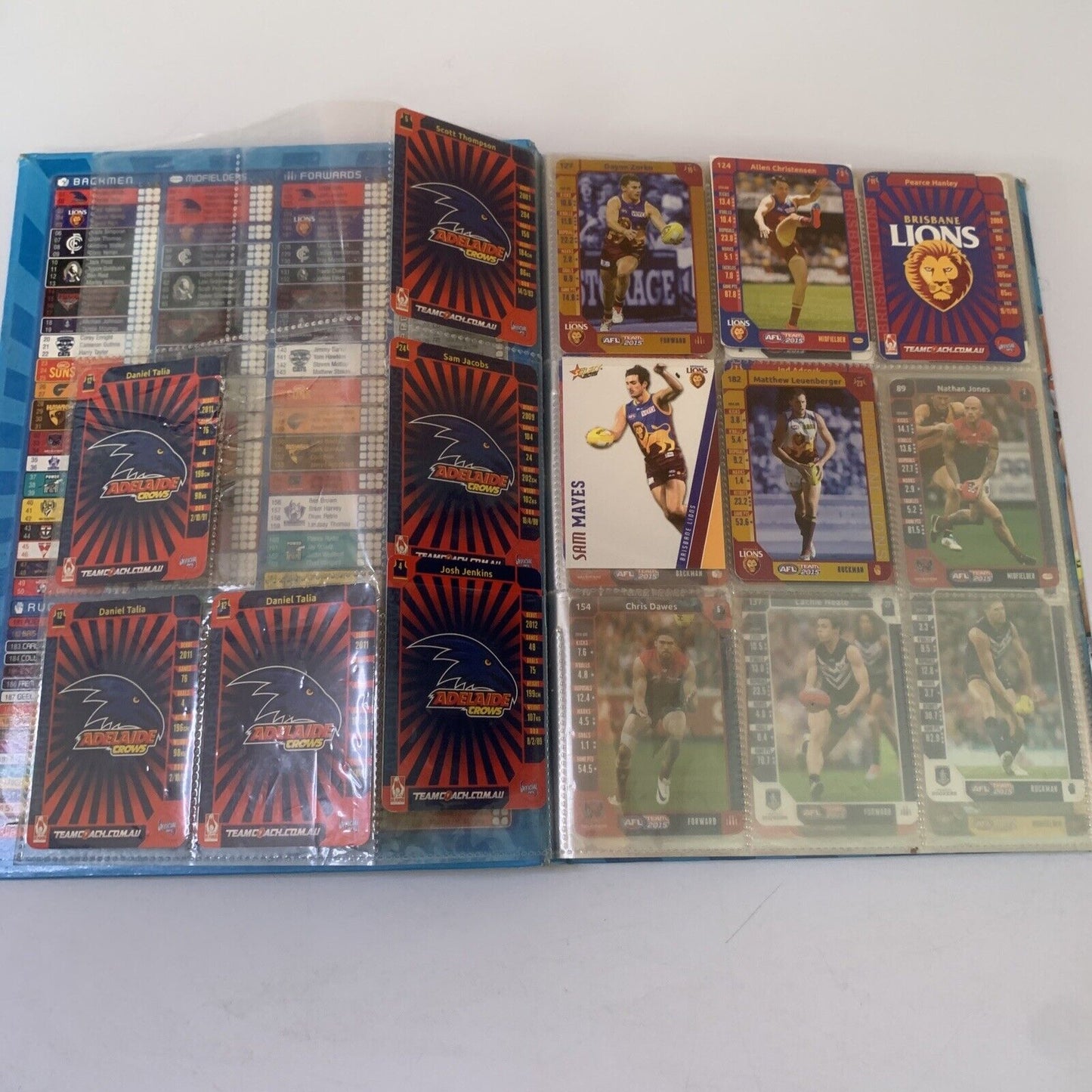 AFL Team 2015 Official Game Card Album with Cards