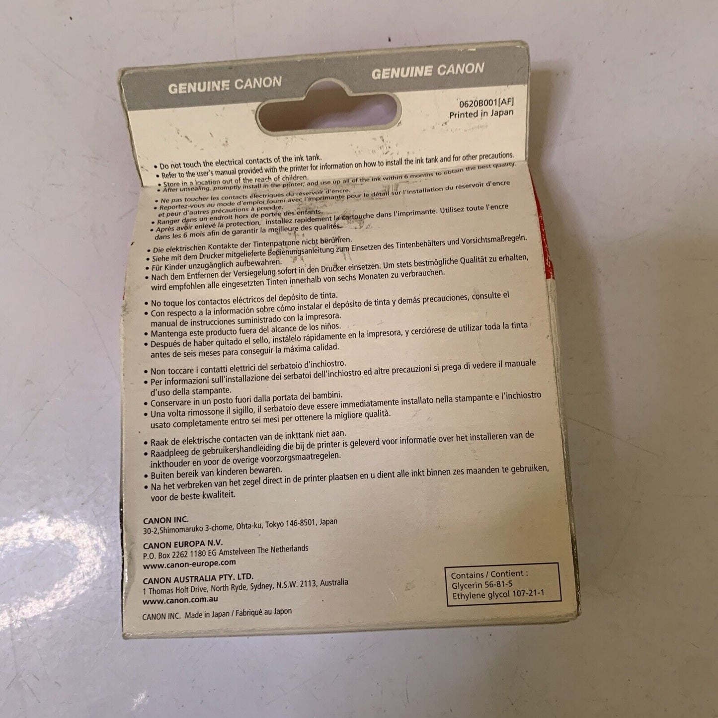 Genuine Canon CLI8BK 0620B001 Black Inkjet Cartridge