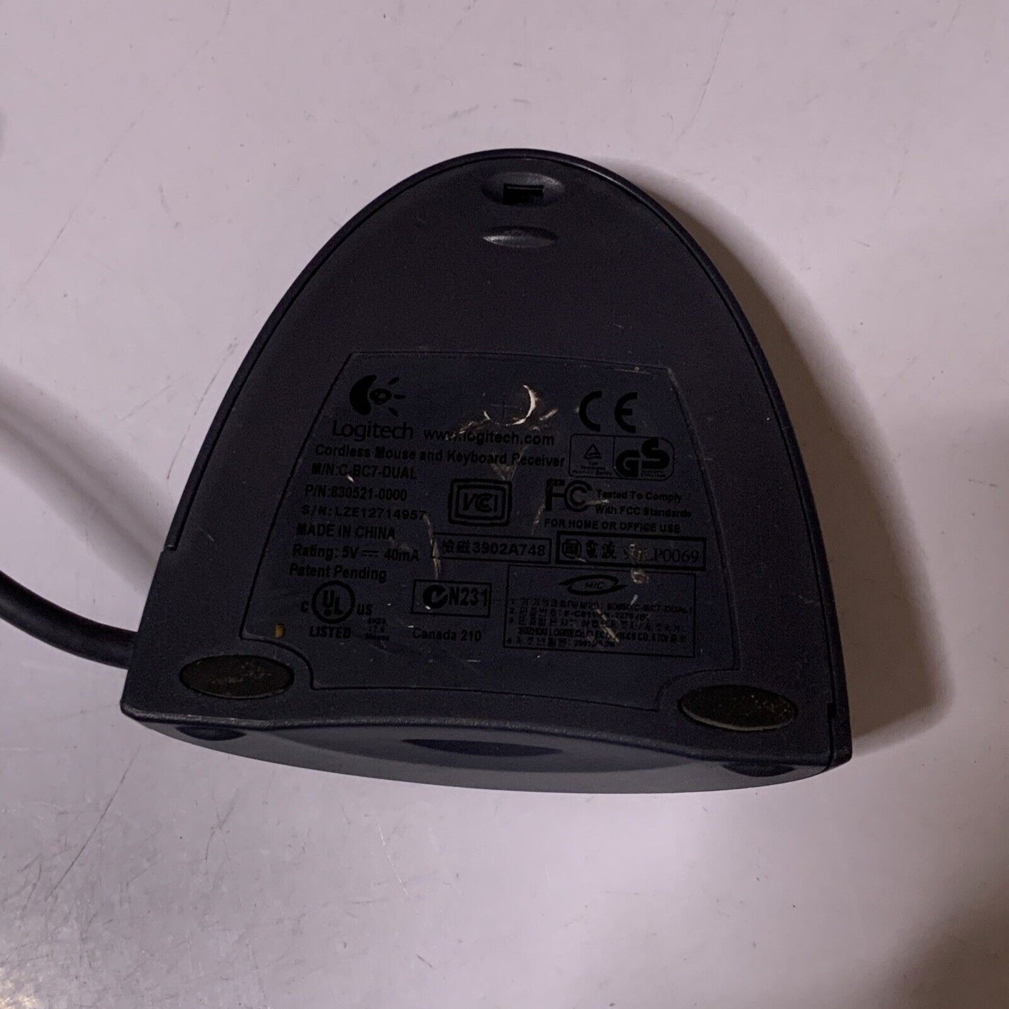 Logitech Cordless Mouse And Keyboard Receiver C BC7-DUAL