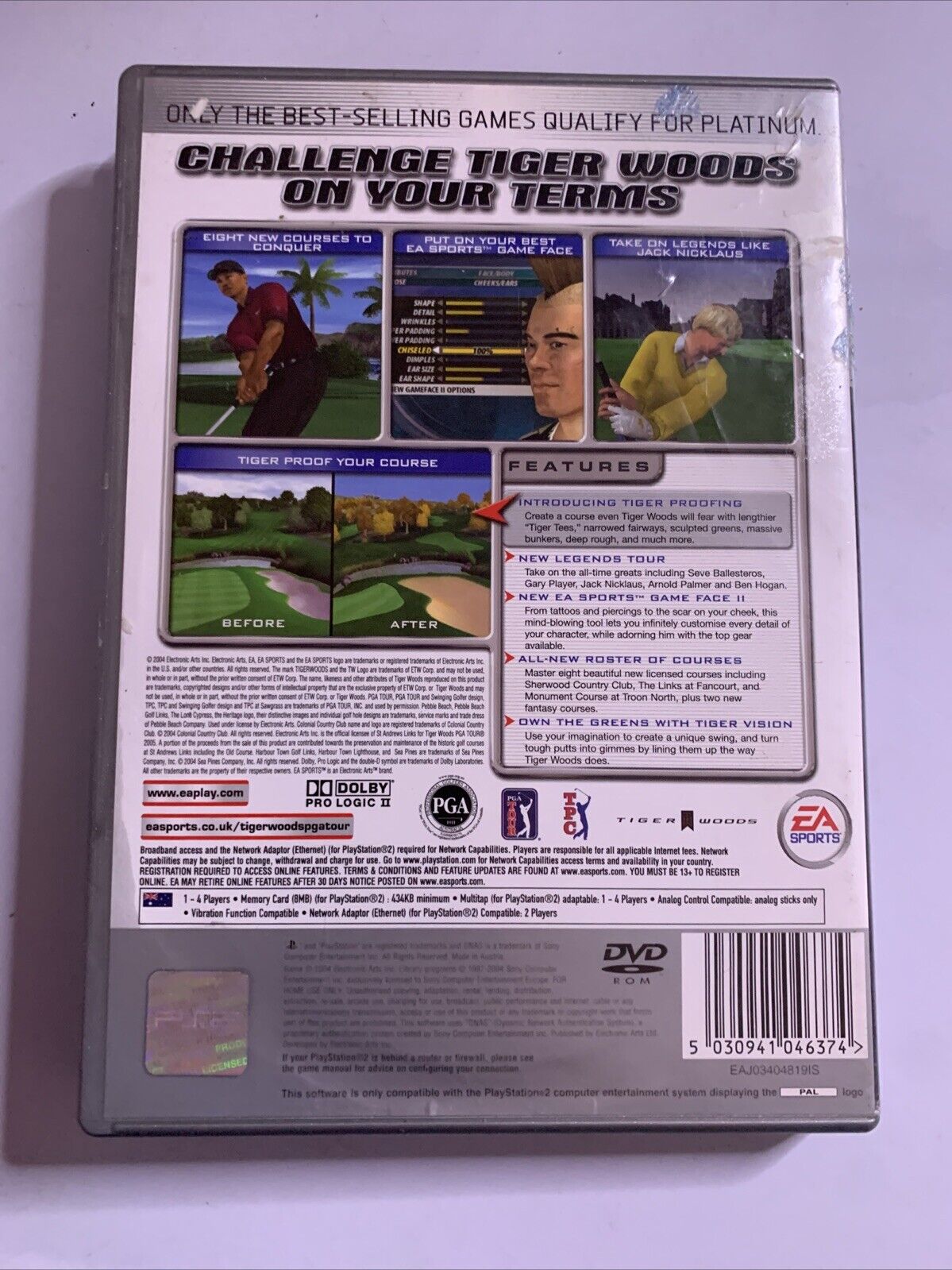 Tiger Woods PGA Tour 2005 PS2 PlayStation 2 EA Sports Golf PAL Game Complete