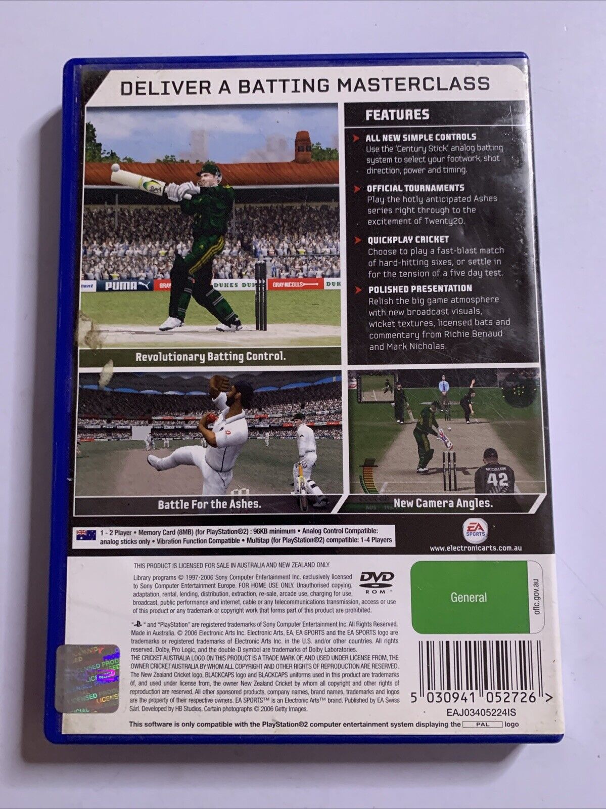 Cricket 07 The Ashes PS2 Sony PlayStation 2 PAL Game