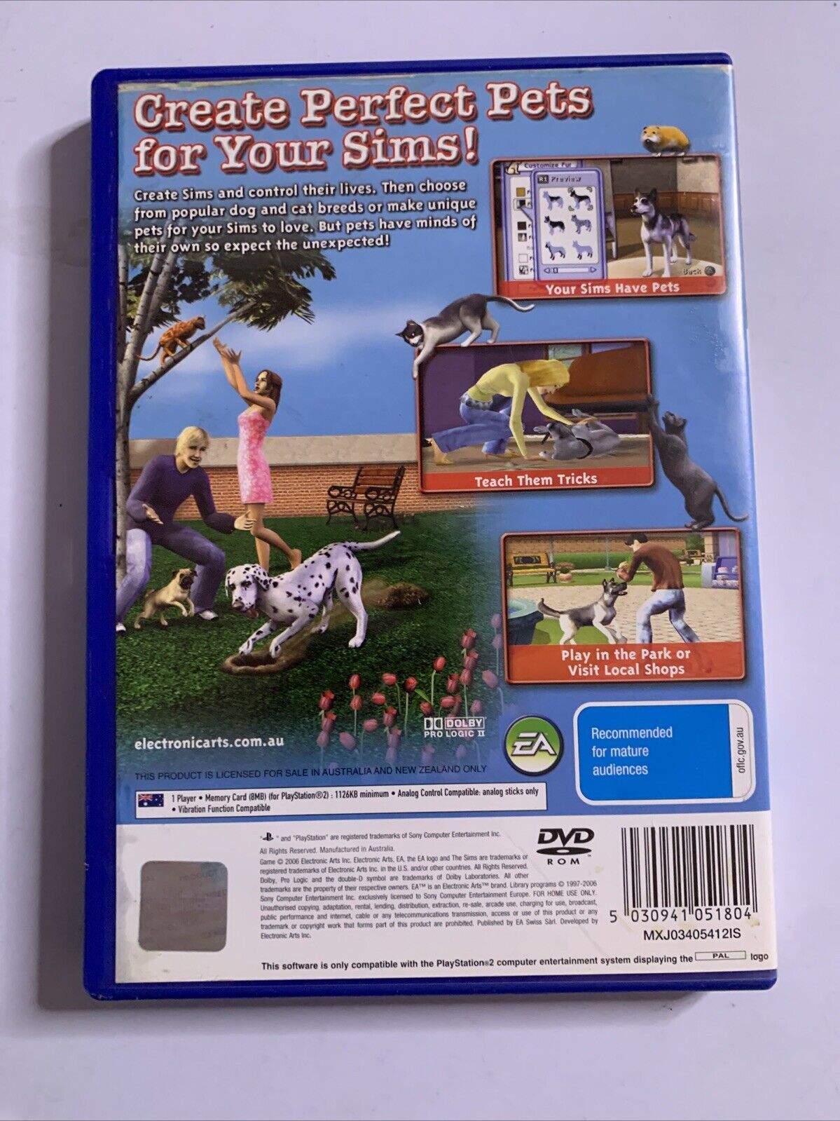 The Sims 2 Pets  PS2 Sony PlayStation 2 EA Sim PAL 2004 Game Complete