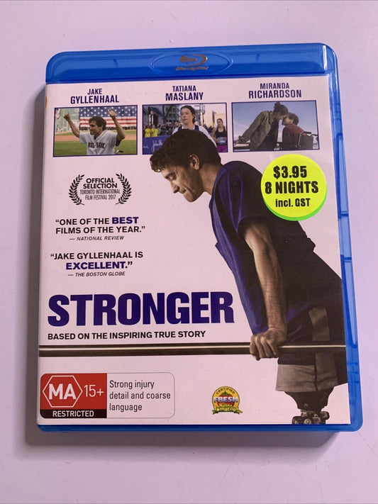 Stronger (Blu-ray, 2017) Jake Gyllenhaal  Region B