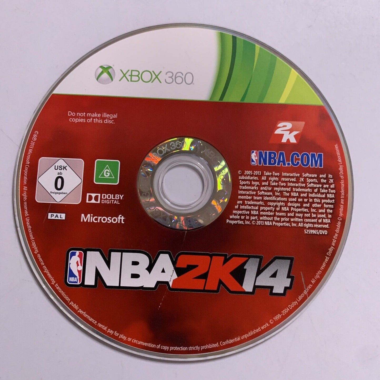 NBA 2K14  Microsoft XBOX 360 PAL Basketball 2014 Lebron Cover Game Complete