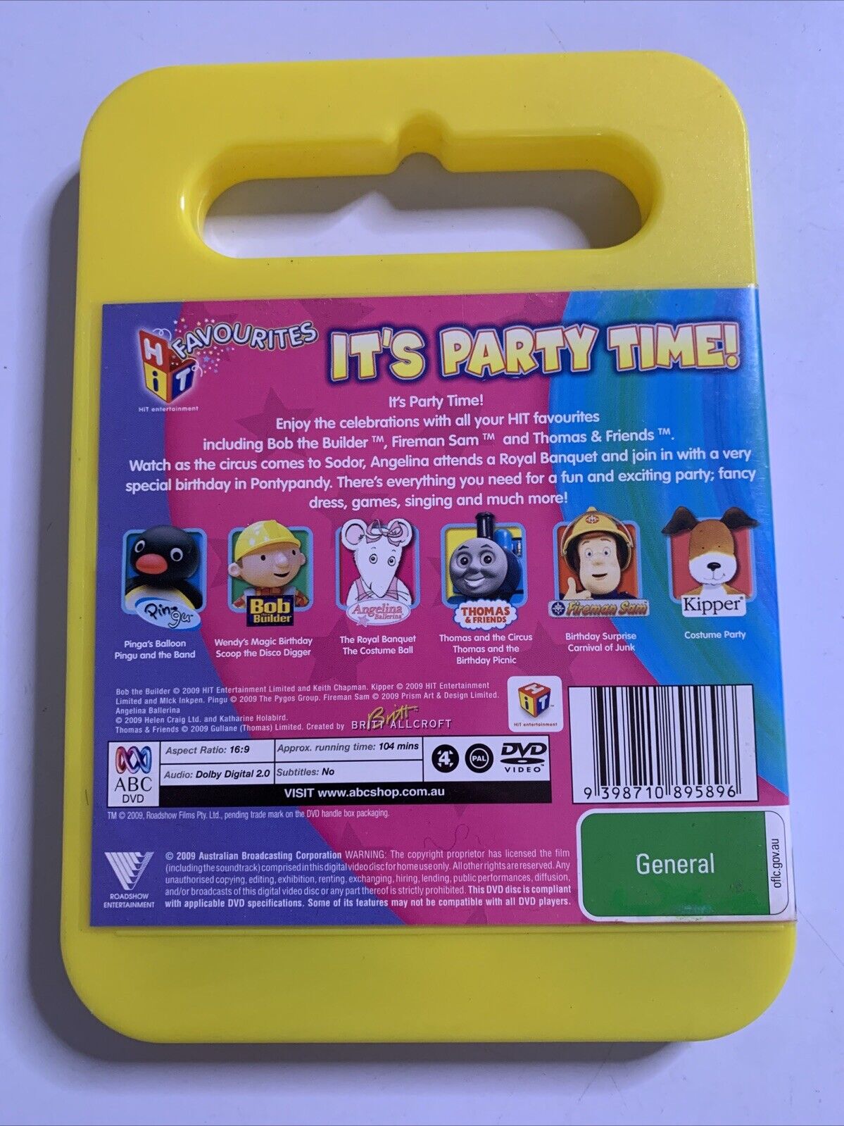 Hit Favourites It's Party Time ABC For Kids (DVD, 2008) Thomas Tank Bob Builder