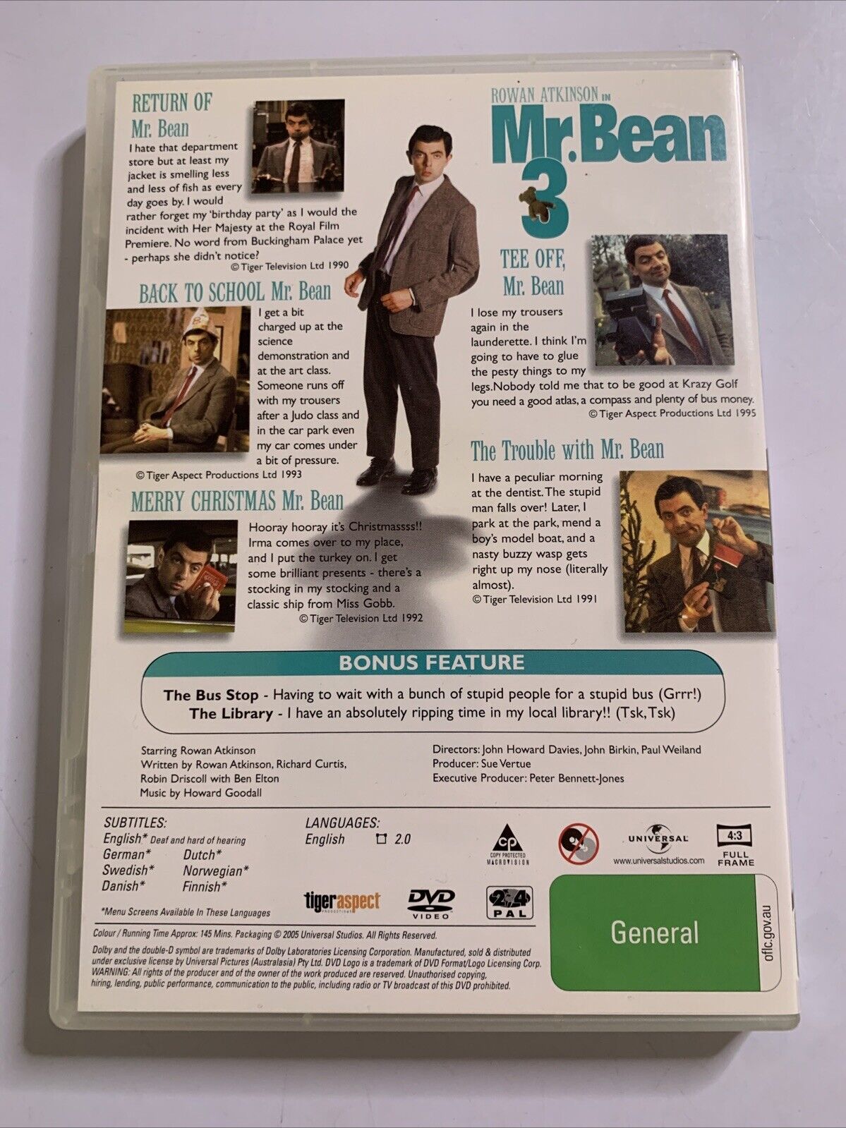 The Mr Bean Collection : Vol 1-3 (DVD, 1990) Region 4