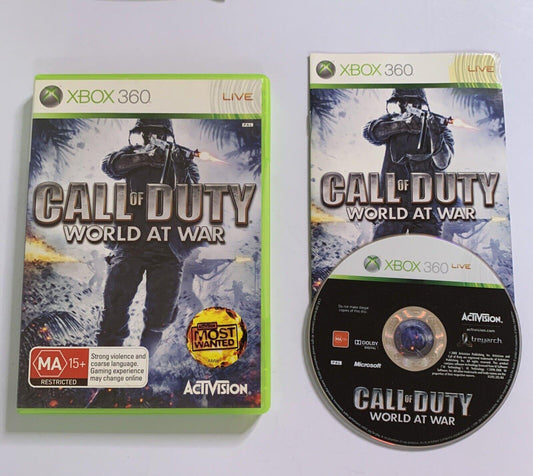 Call of Duty World At War  Microsoft XBOX 360 PAL Activision 2008 Game Complete