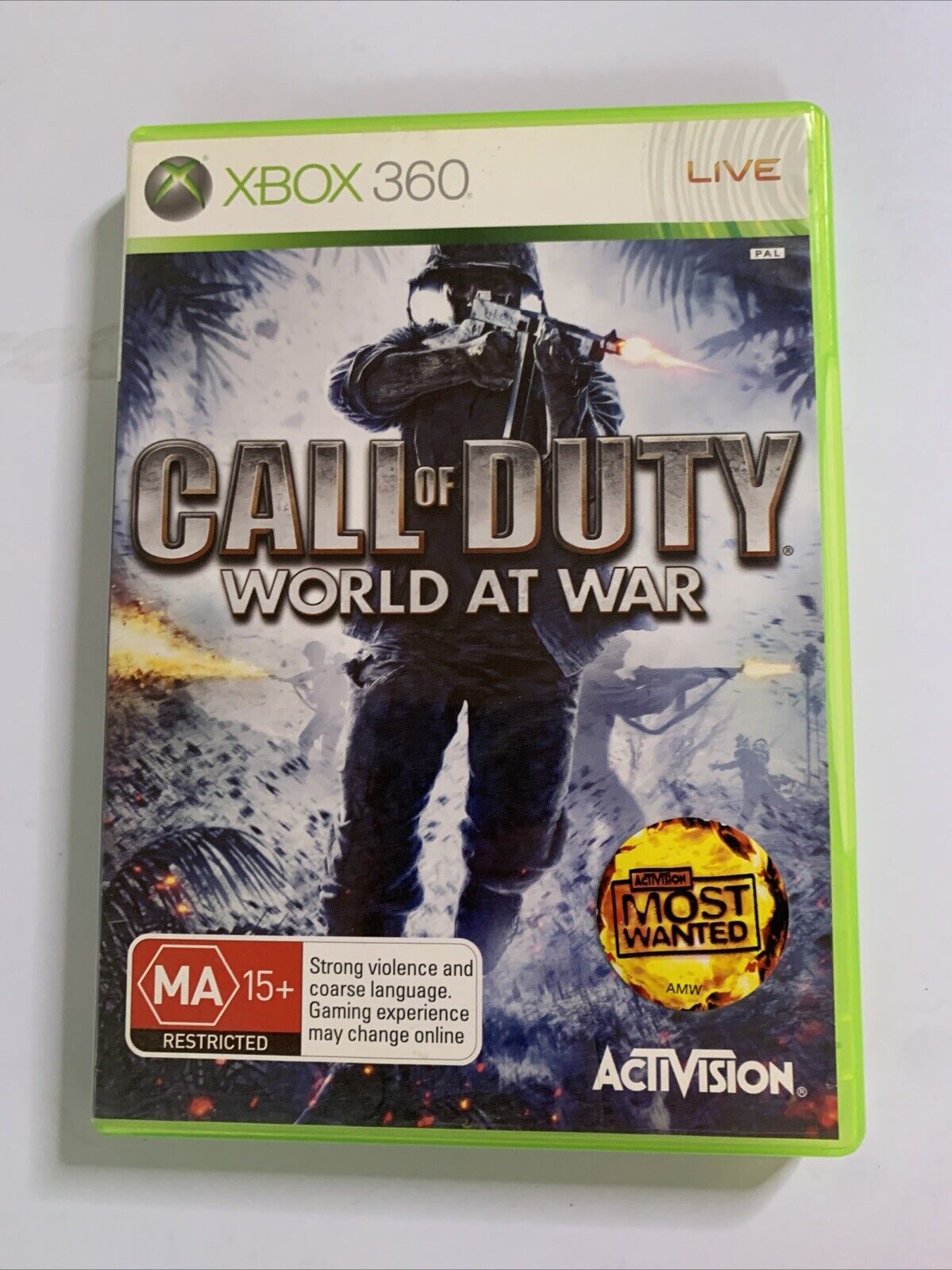 Call of Duty World At War  Microsoft XBOX 360 PAL Activision 2008 Game Complete