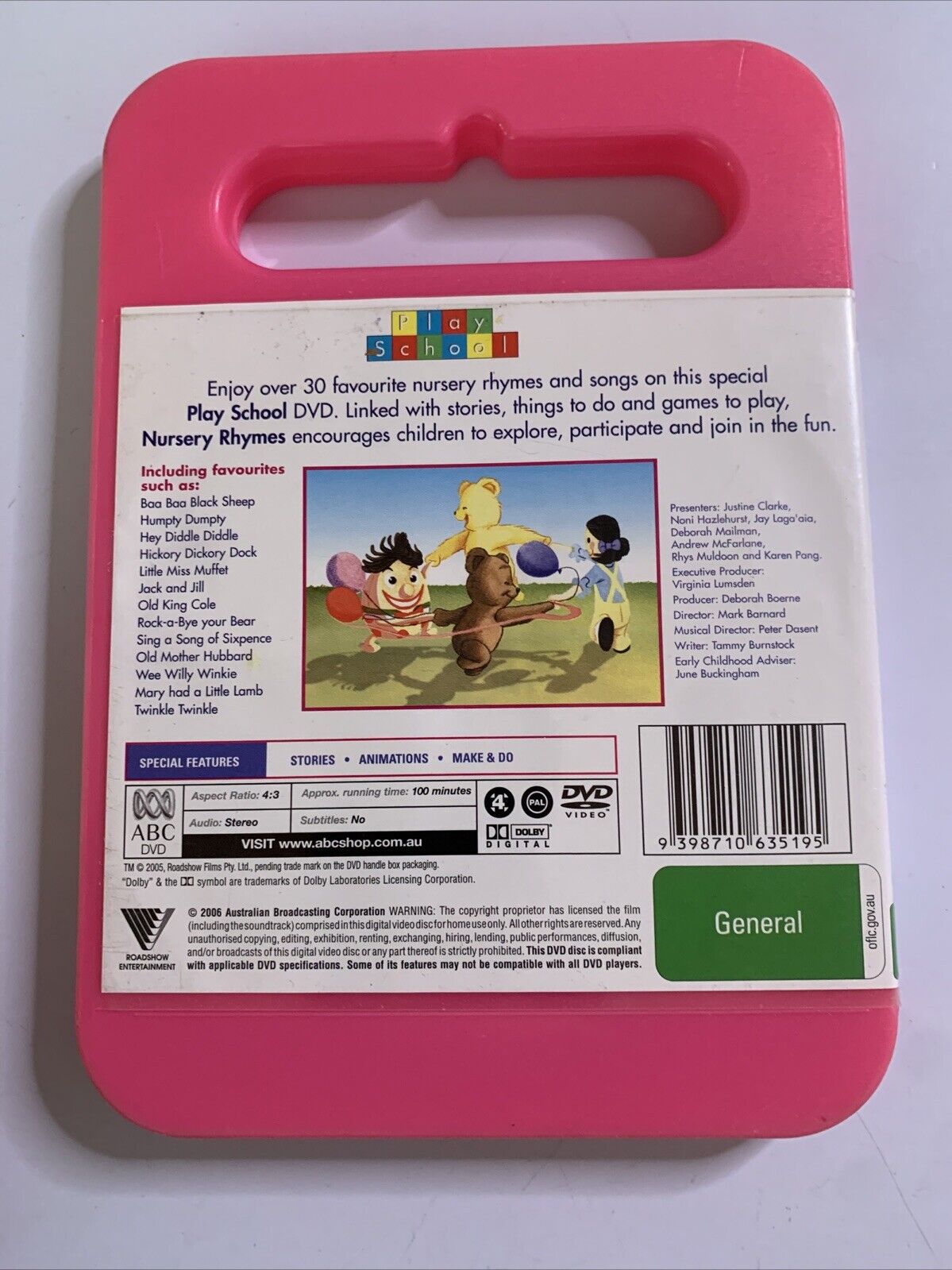 Play School Nursery Rhymes (DVD, 2006) ABC Kids Region 4