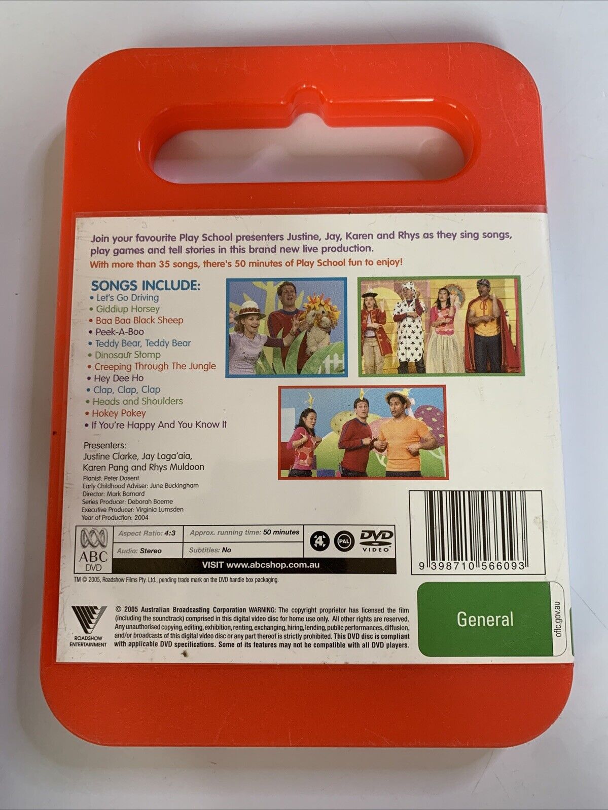 Play School Live Concert  (DVD, 2004)  ABC Kids  Region 4