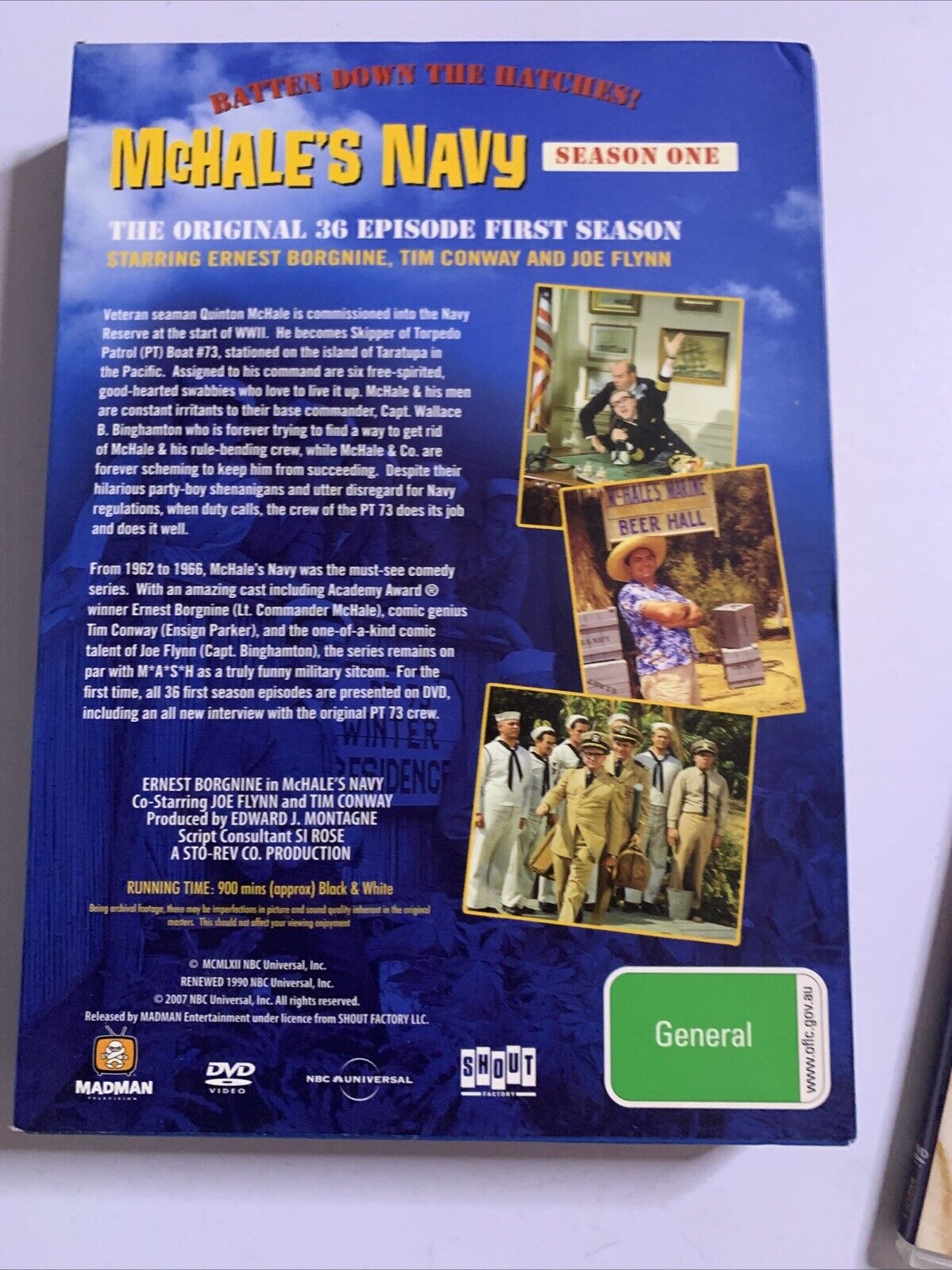 Mchale's Navy : Season 1 (DVD, 1962) Ernest Borgnine  Region 4