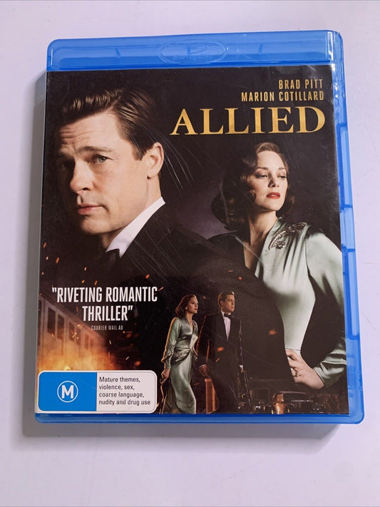 Allied (Blu-ray, 2016) Marion Cotillard, Brad Pitt  All Regions