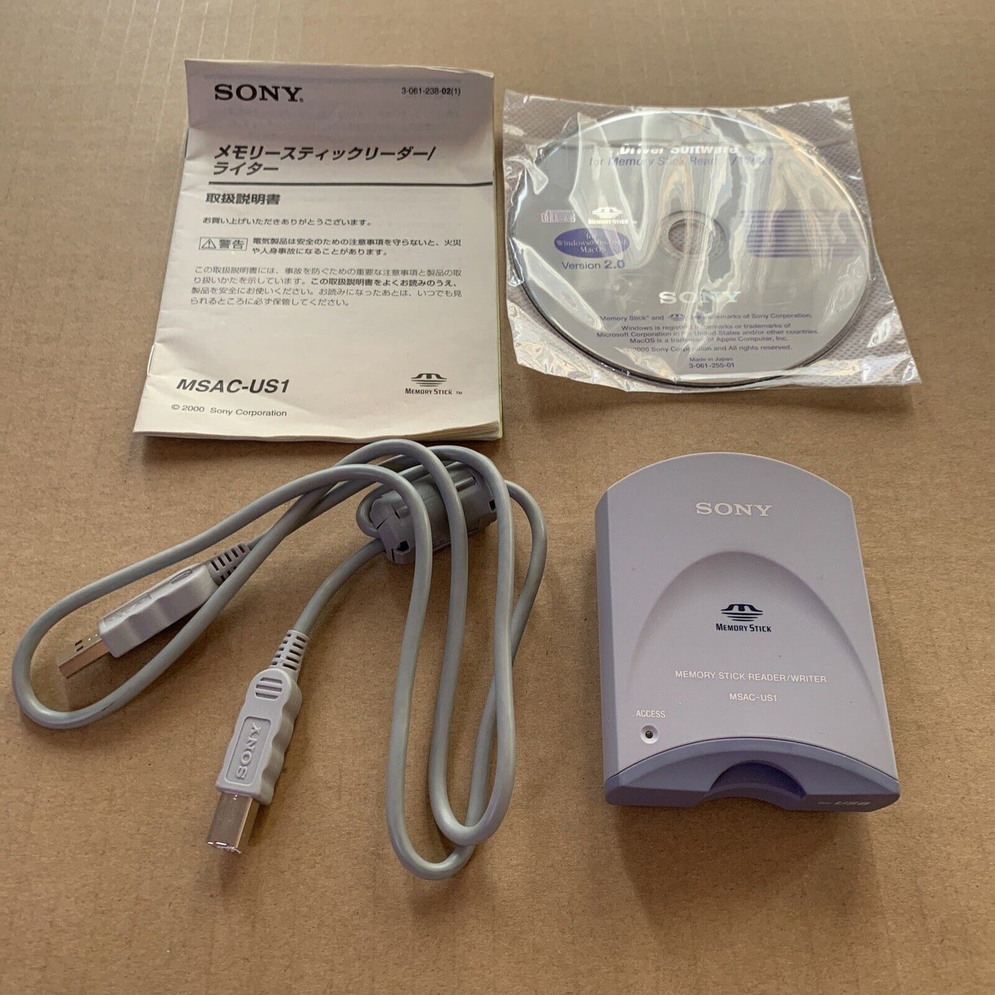 Genuine Official Sony Memory Stick Reader Writer USB MSAC-US1