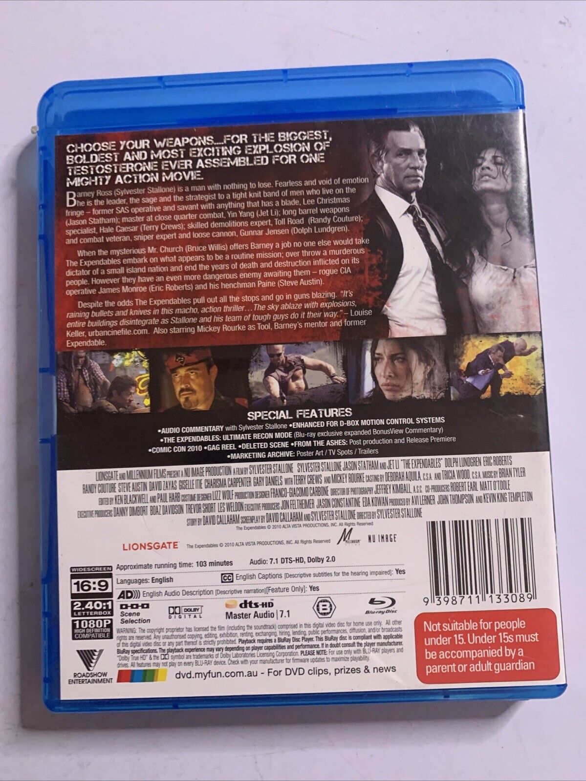 The Expendables (Blu-ray, 2010) Sylvester Stallone Region B