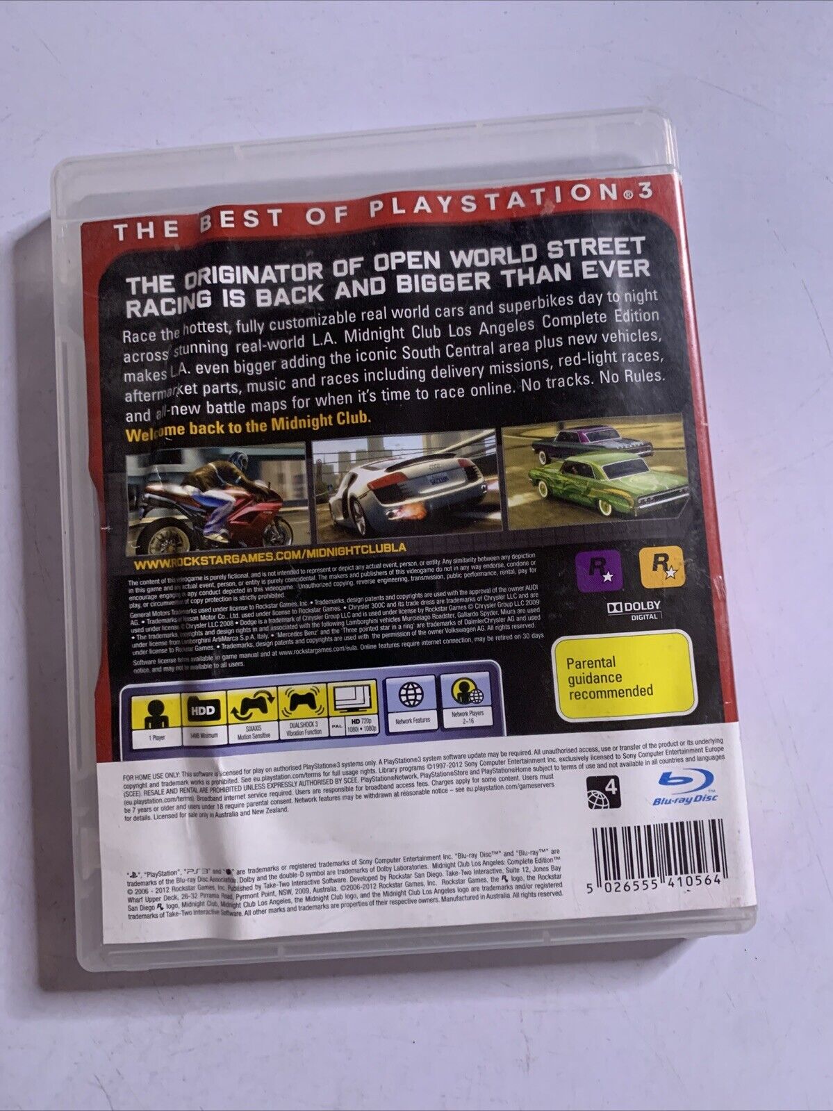 Midnight Club Los Angeles Complete Edition  PS3 Sony PlayStation 3 Racing Game