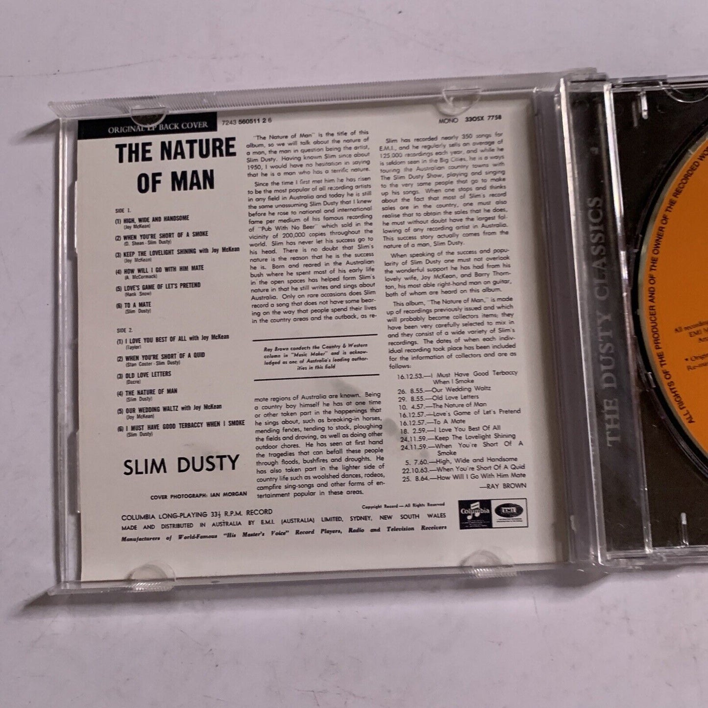 The Nature of Man by Slim Dusty (CD, 2005) Album