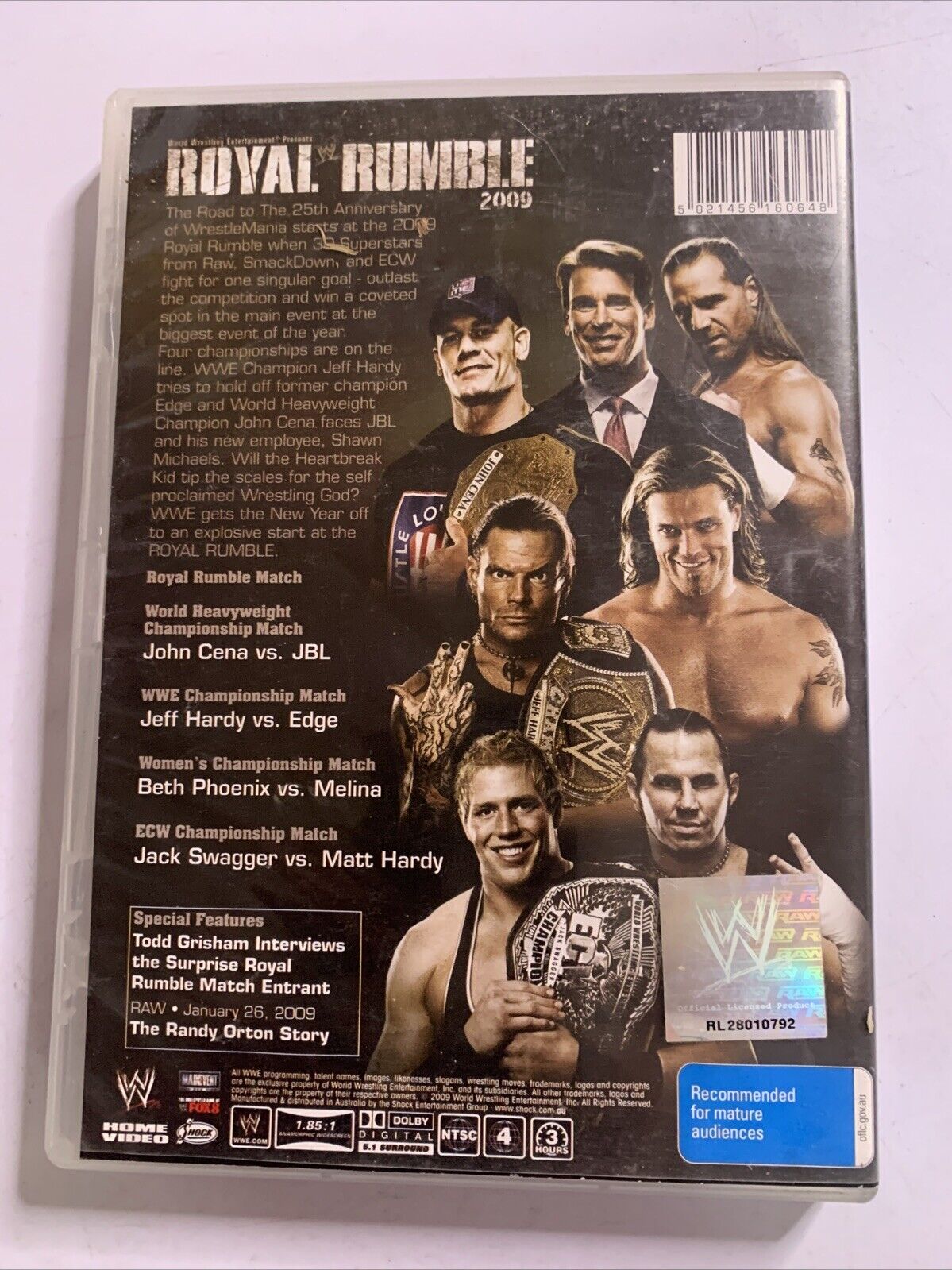 WWE Royal Rumble 2009 (DVD, 2009) Pro Wrestling  Region 4