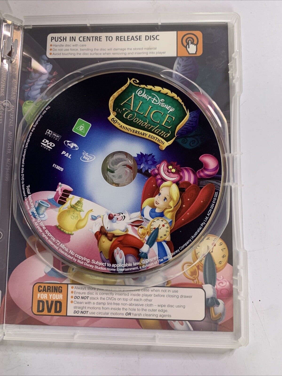 Alice in Wonderland (60th Anniversary Edition, DVD, 1951)  Disney Film Region 4