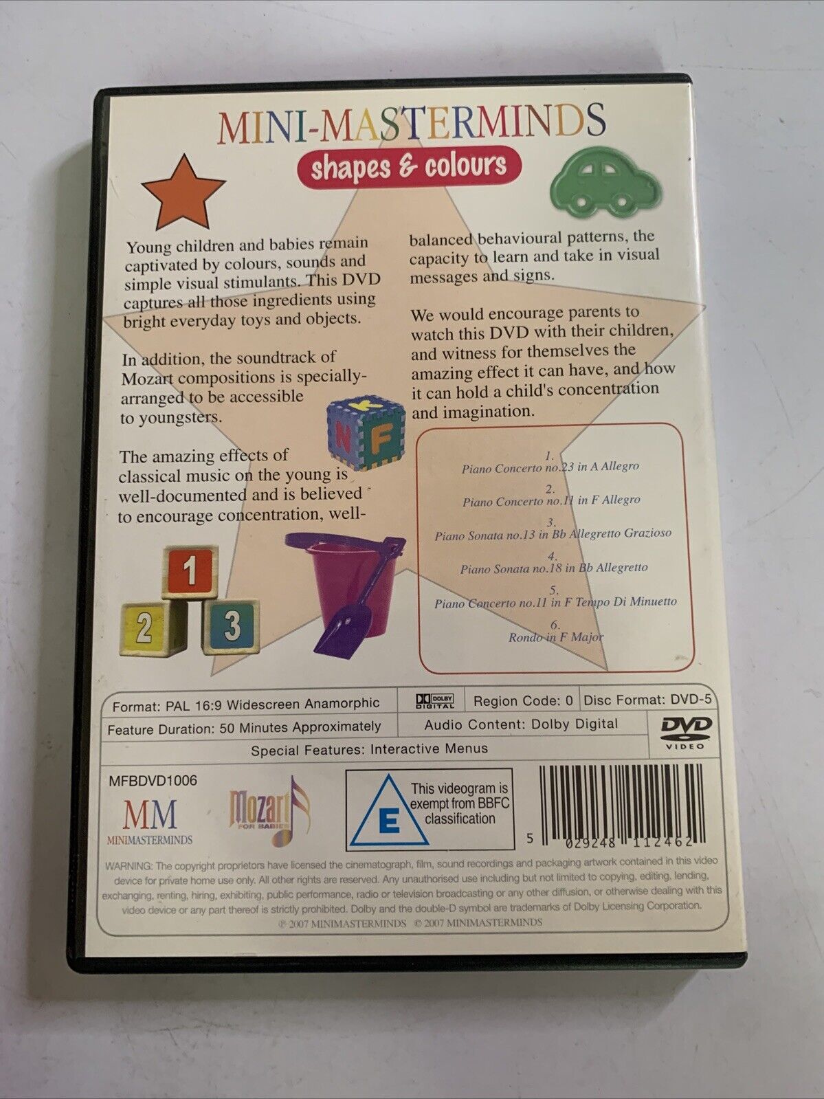 Mozart 4 Babies Mini Masterminds Shapes & Colours (DVD) Early Learning All Regio