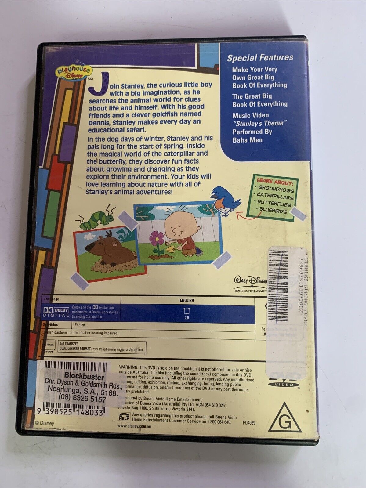 Stanley Spring Fever (DVD, 2003) Animation Region 4