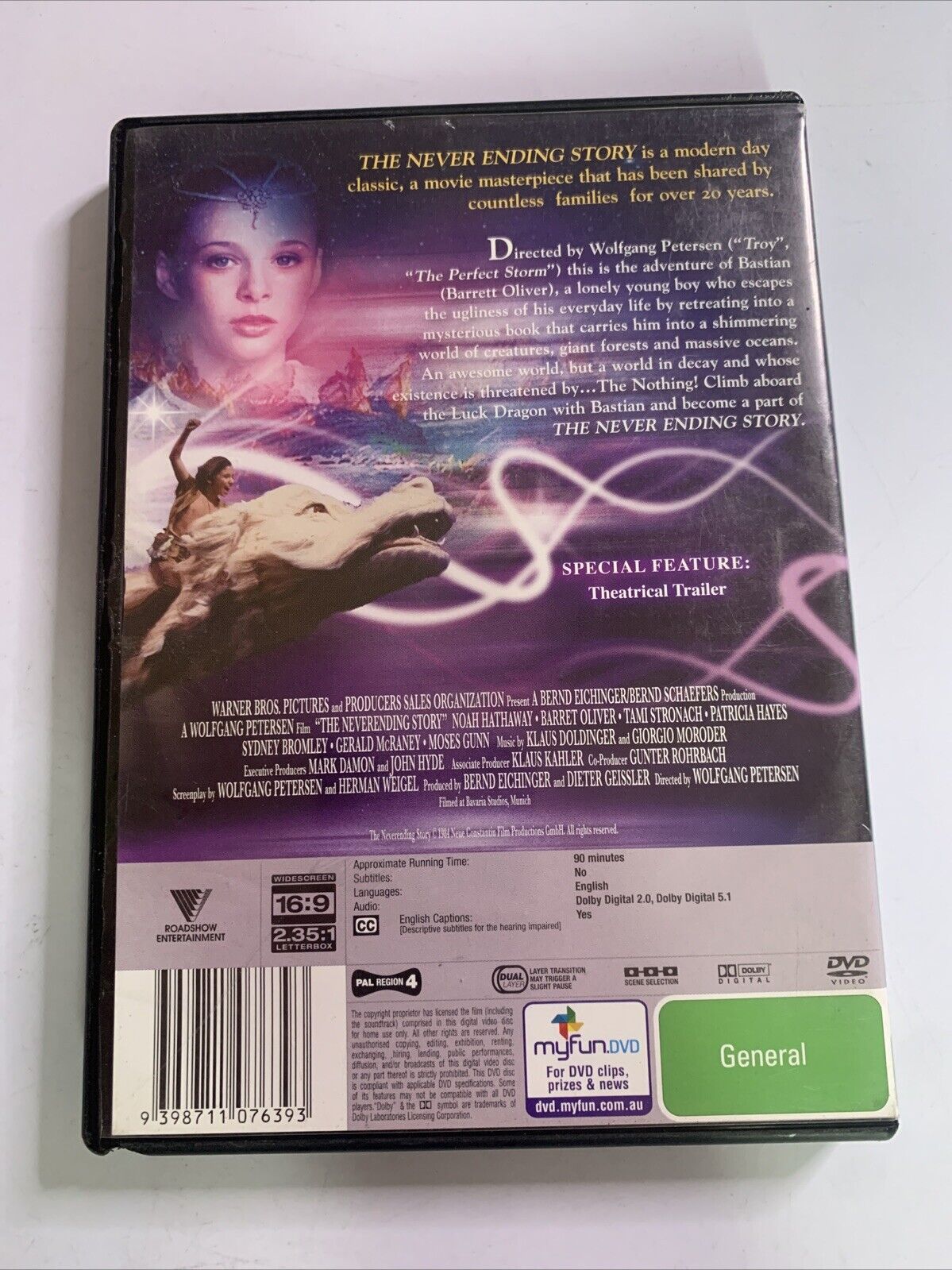 The Never Ending Story (DVD, 1984) Barret Oliver Region 4