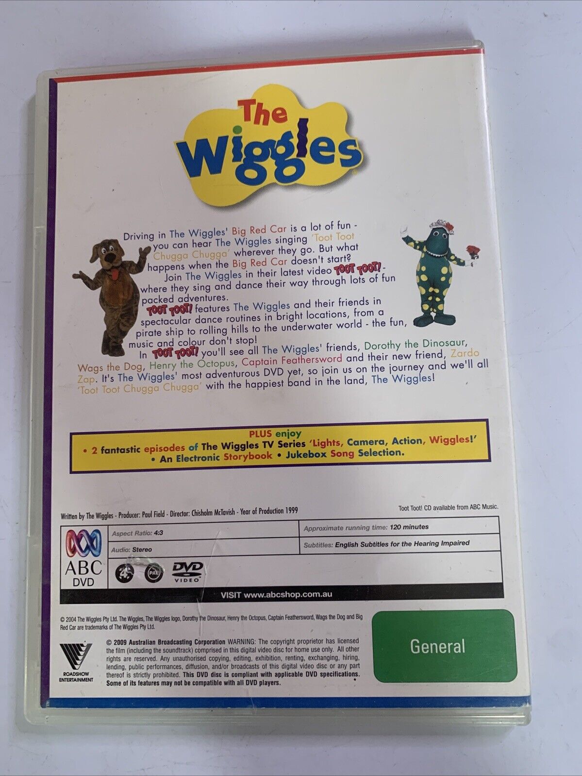 The Wiggles Toot Toot! (DVD,  1999) Region 4